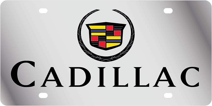 Cadillac Block Stainless Steel License Plate