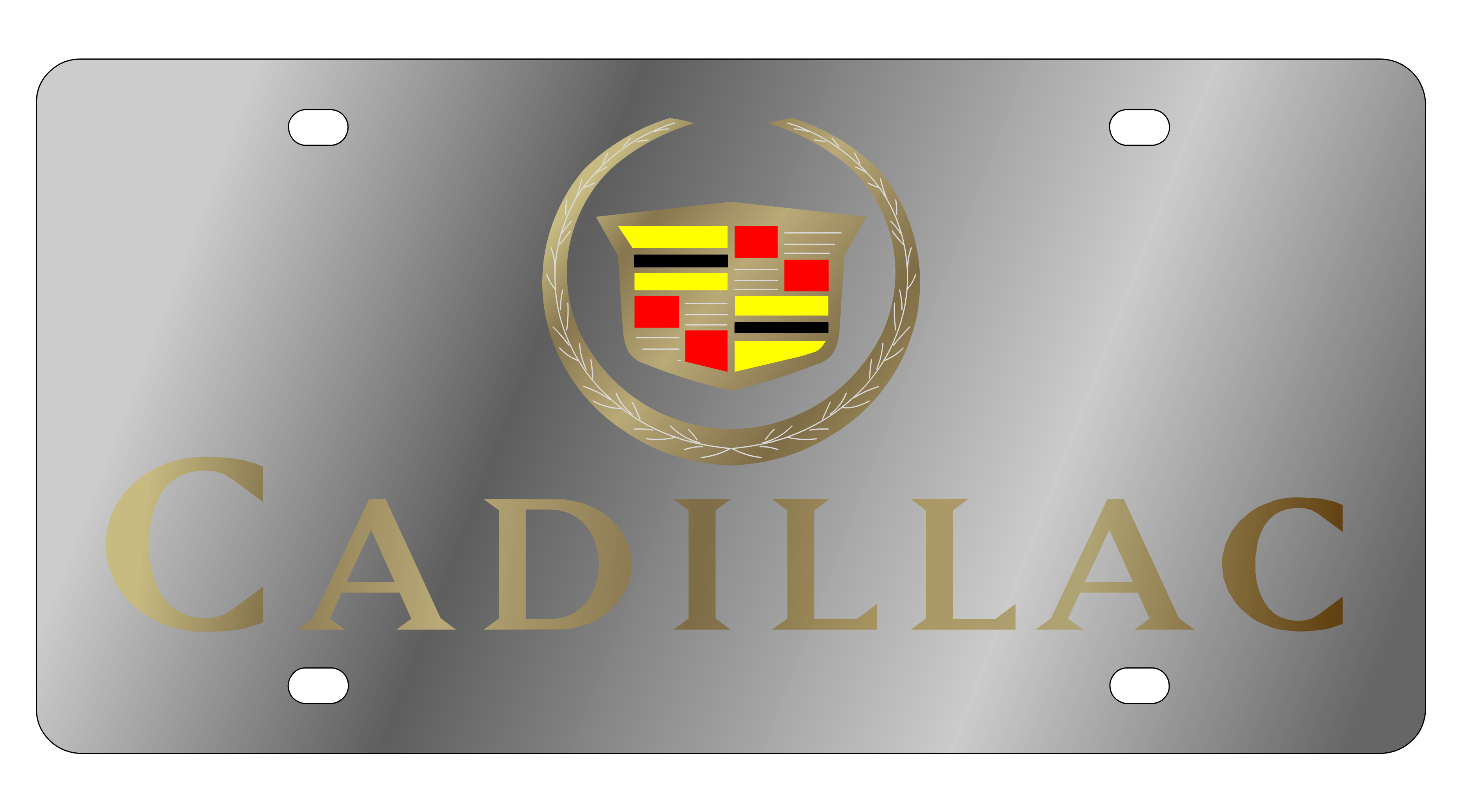 Cadillac Stainless Steel License plate