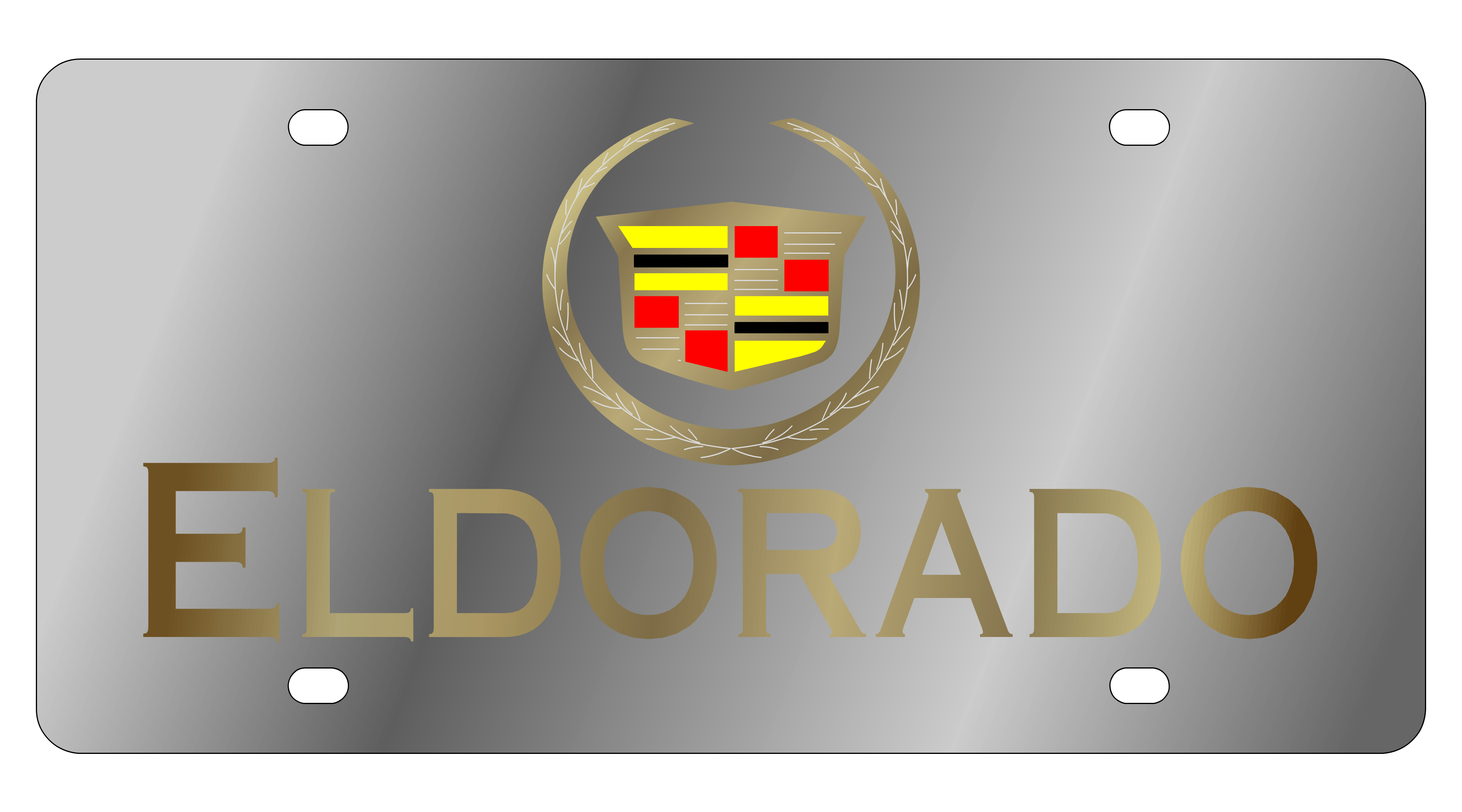 Cadillac ElDorado Stainless Steel License Plate