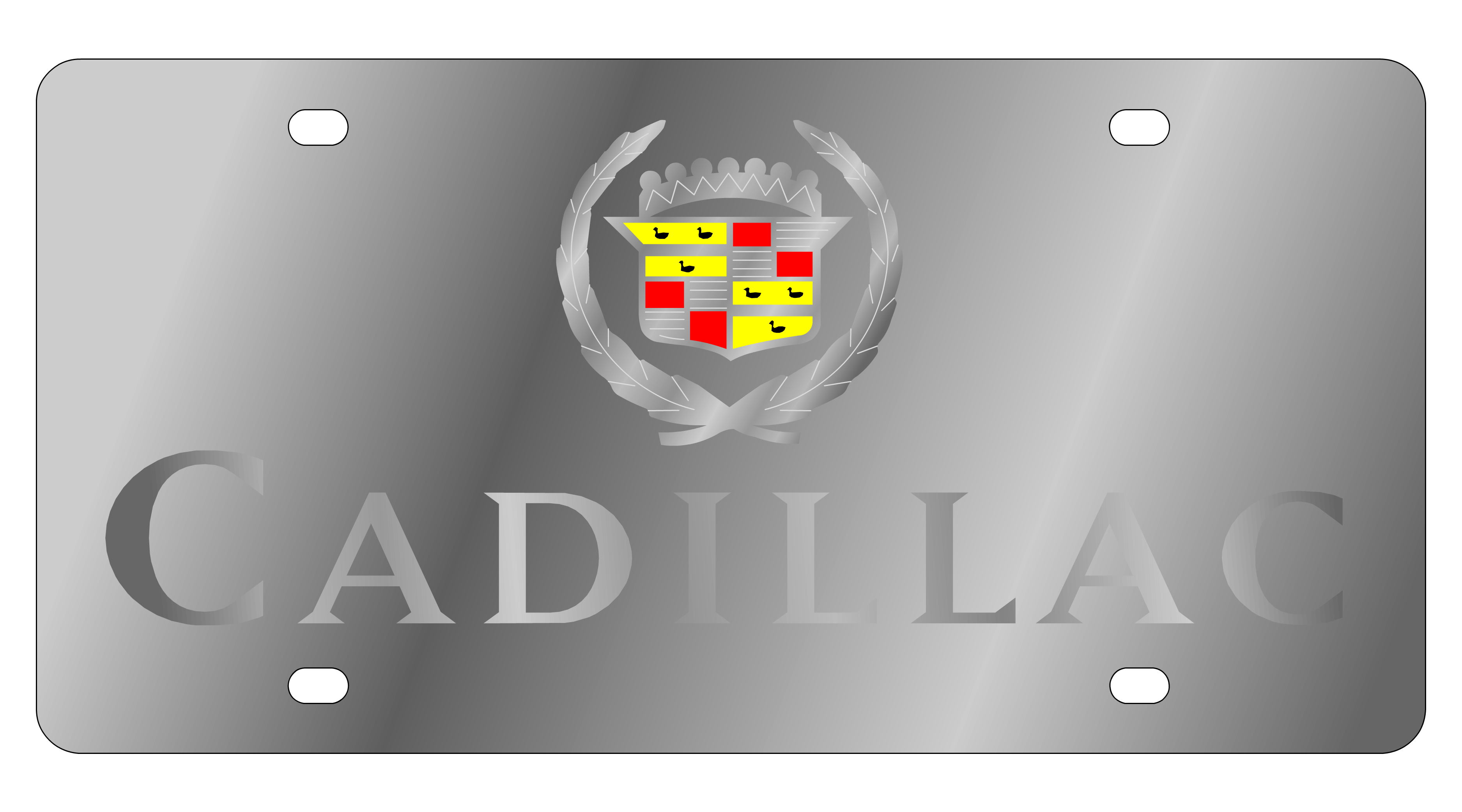 Cadillac Retro Stainless Steel License Plate