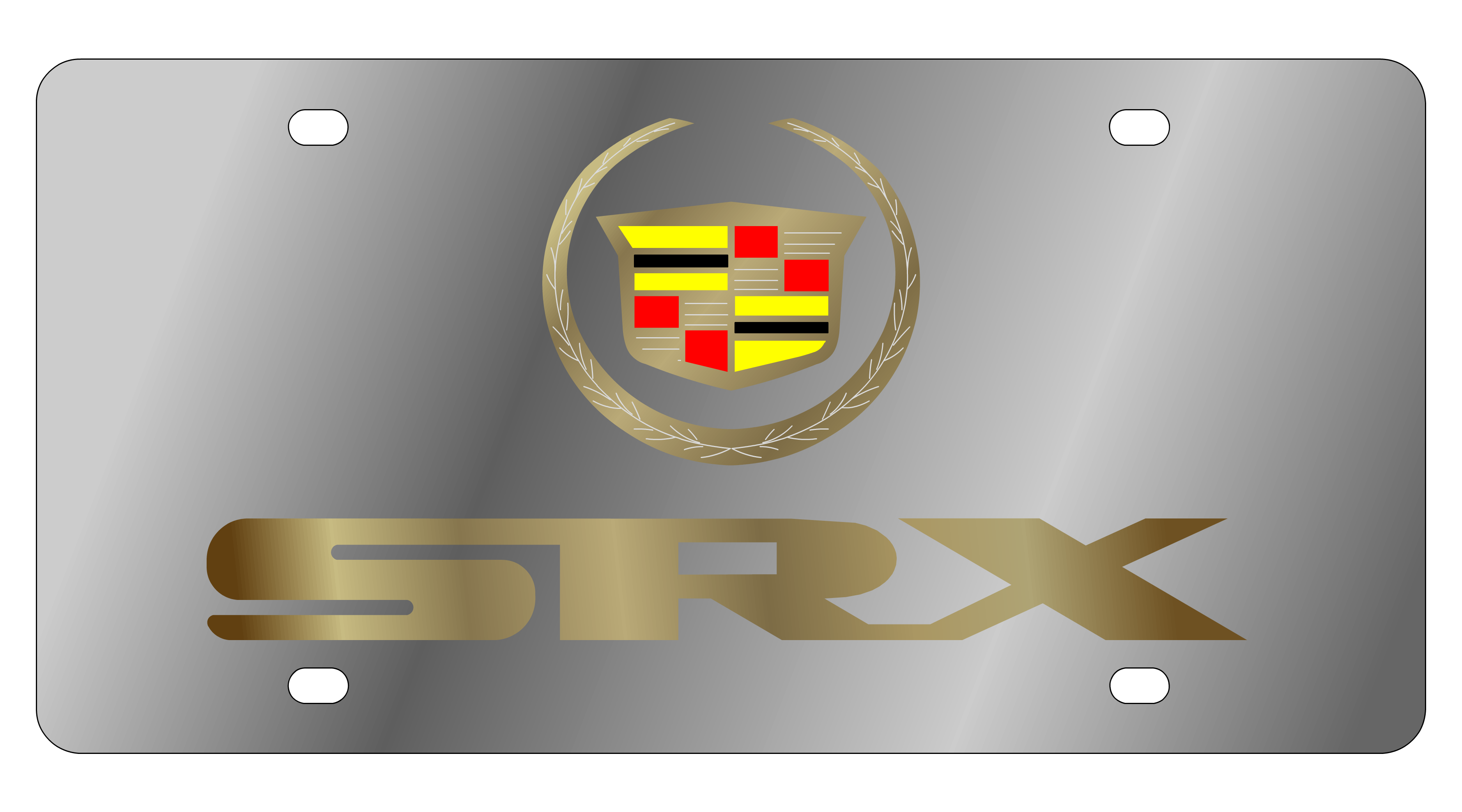 Cadillac SRX Stainless Steel License Plate