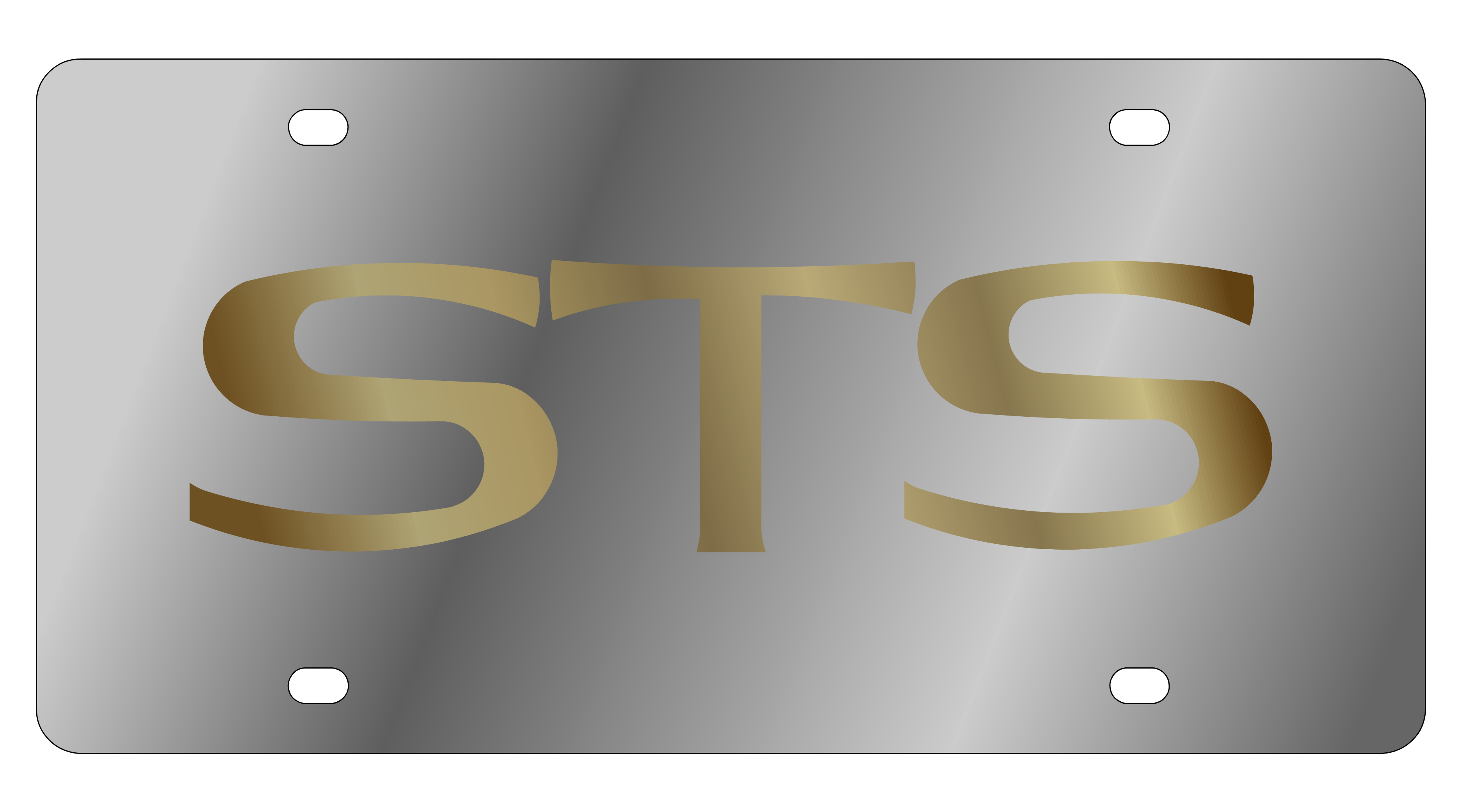 Cadillac STS Stainless Steel License Plate