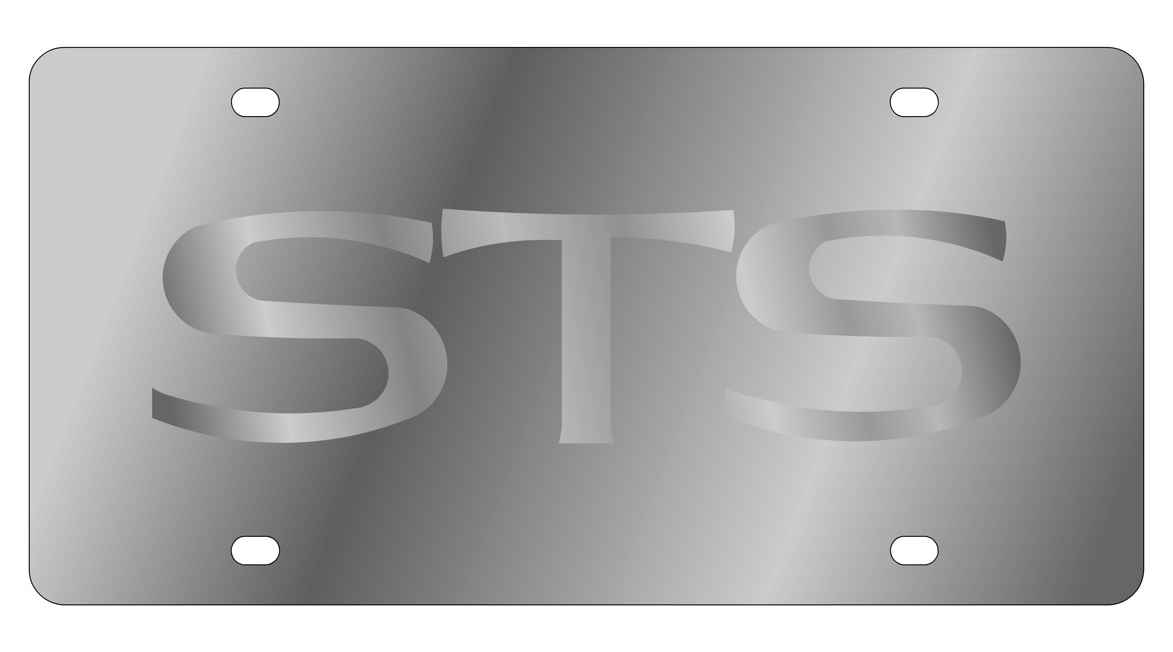 Cadillac STS Stainless Steel License Plate