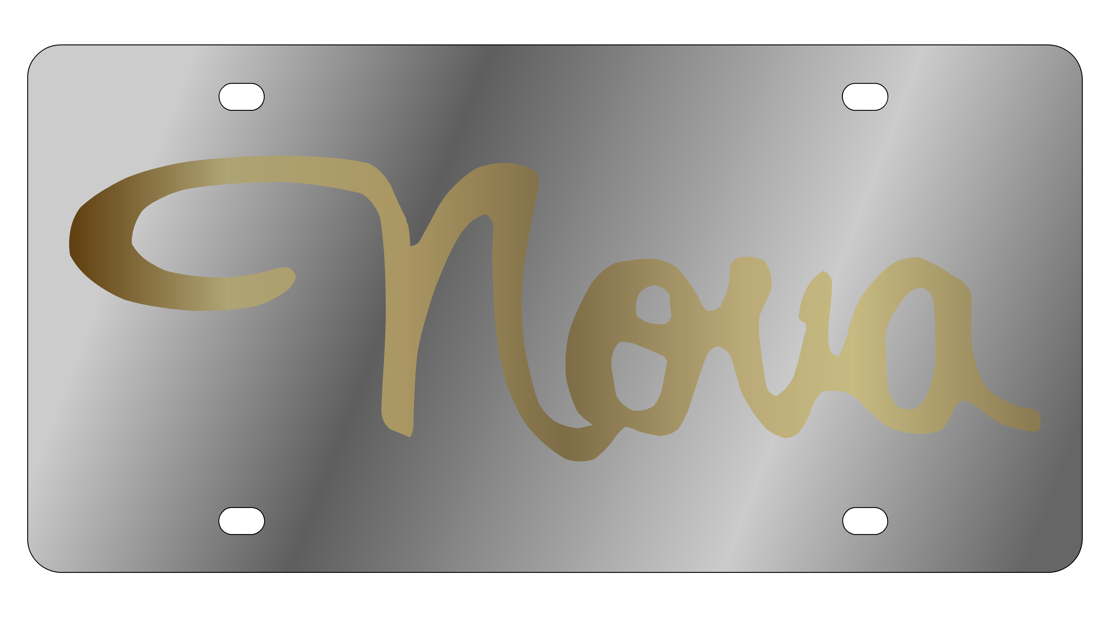 Chevrolet Nova Stainless Steel License Plate