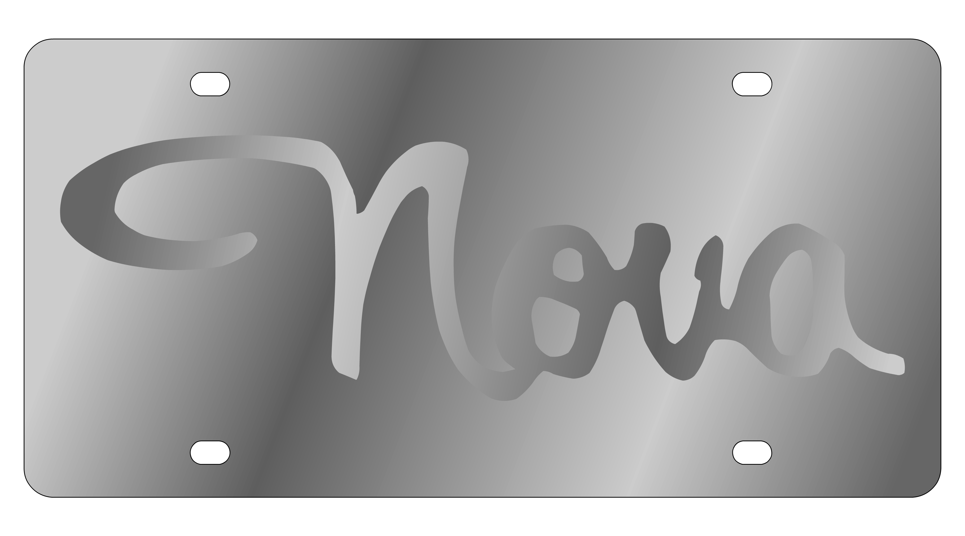 Chevrolet Nova Stainless Steel License Plate