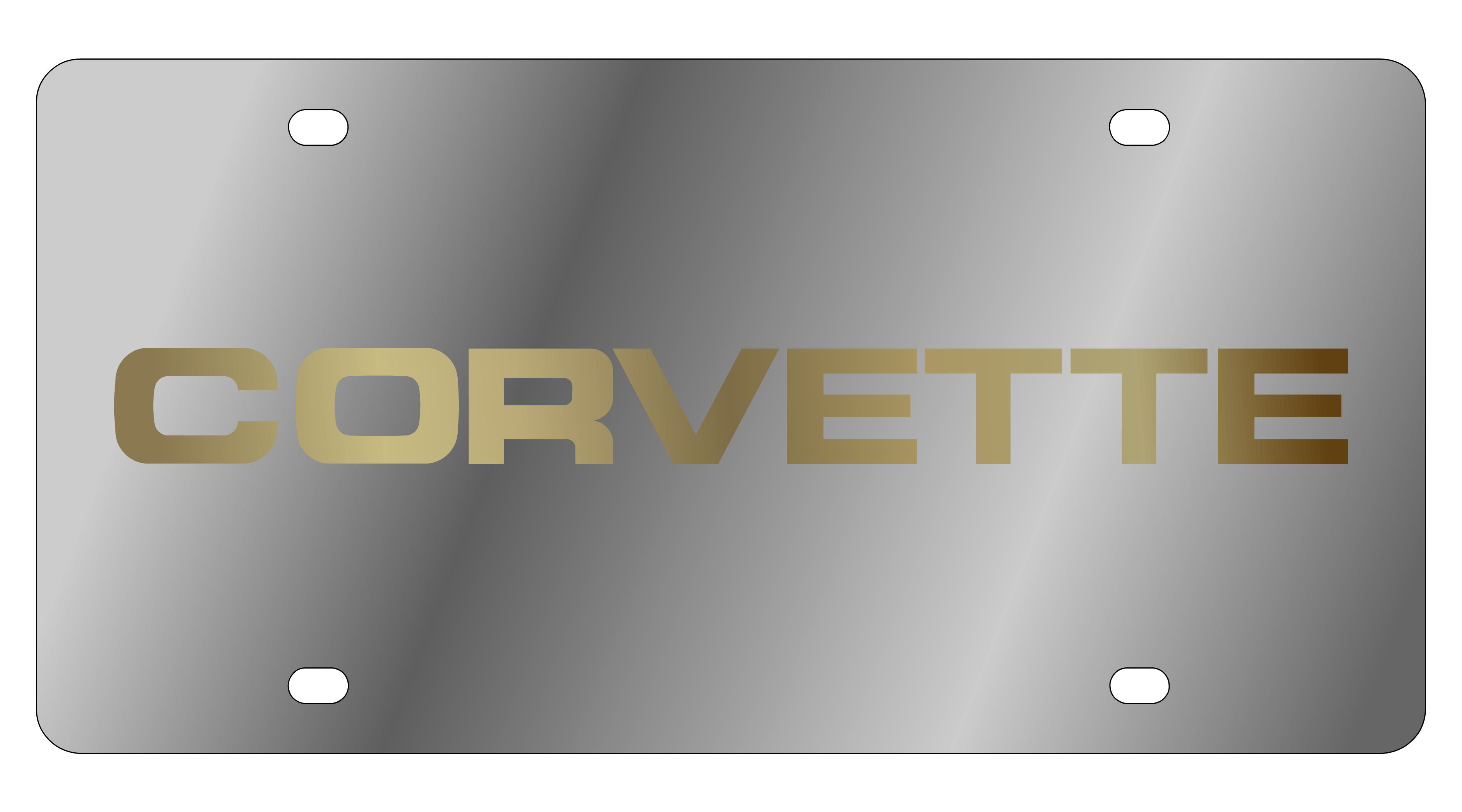 Corvette Stainless Steel License Plate