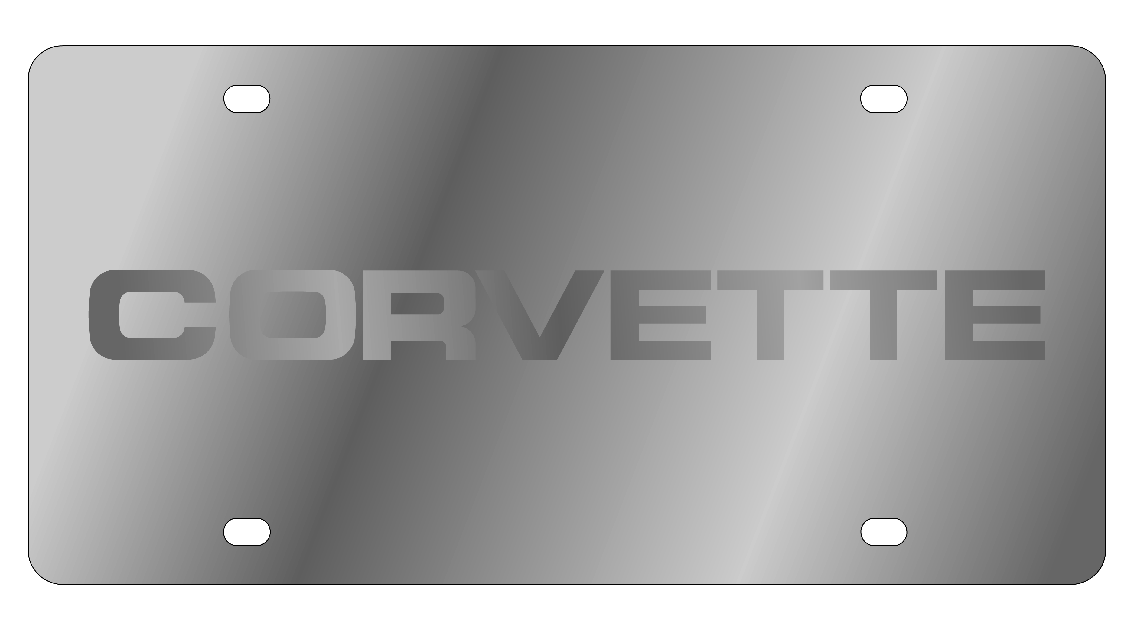 Corvette Stainless Steel License Plate