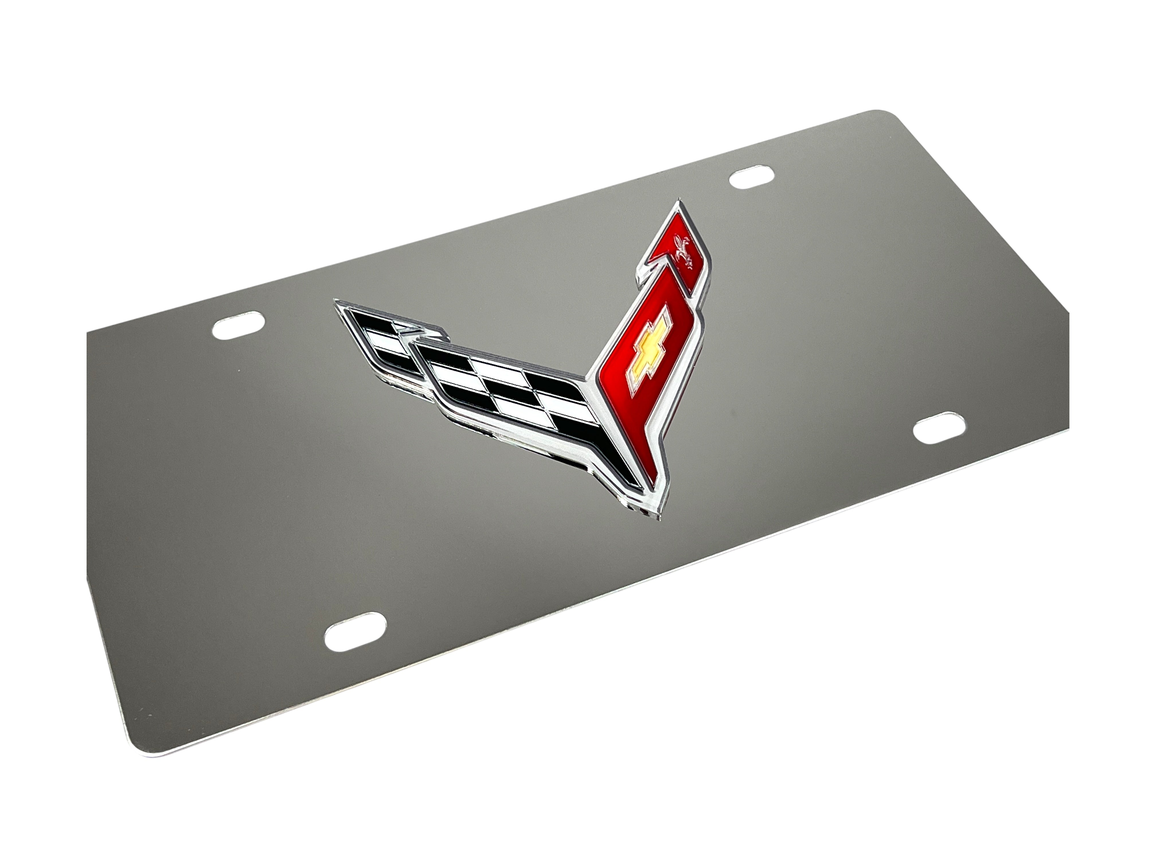 Chevrolet Corvette C8 Stainless Steel License Plate