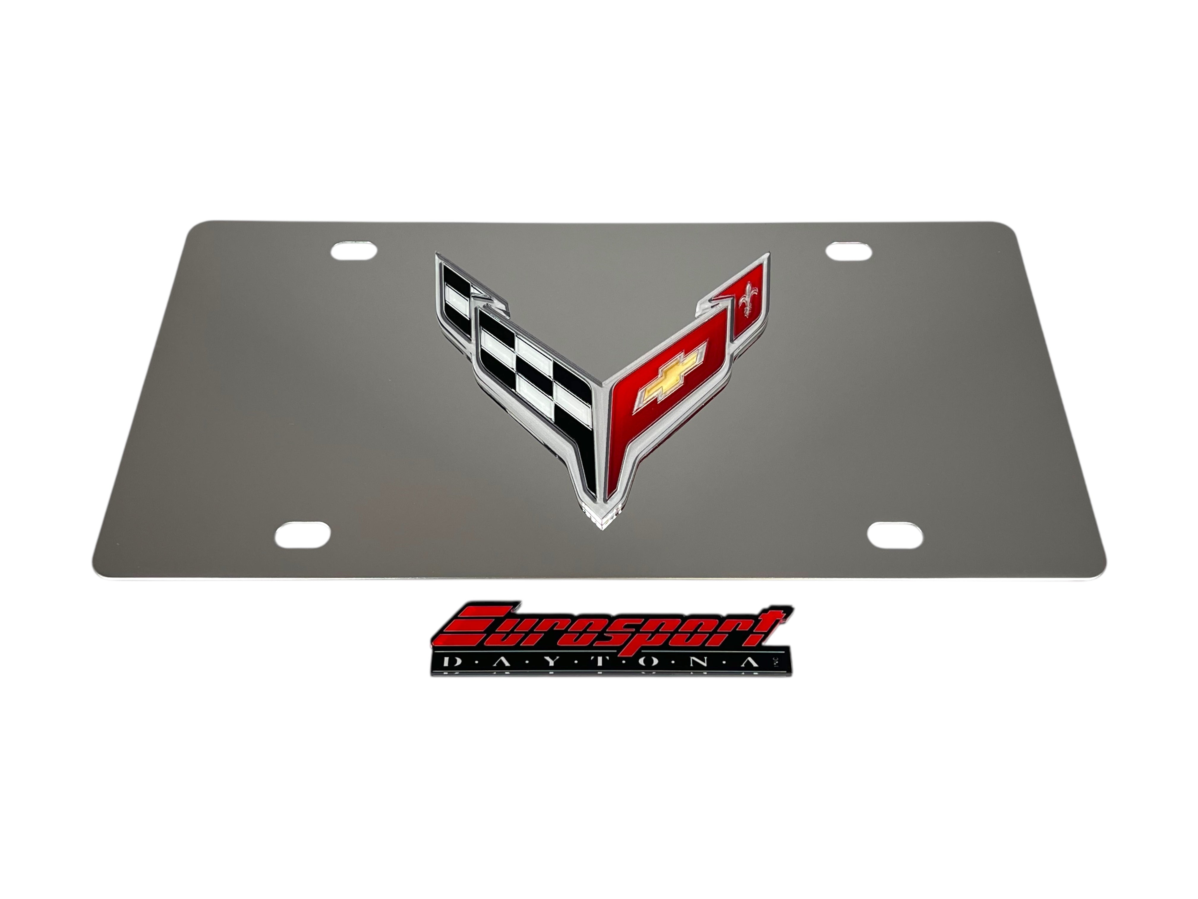 Chevrolet Corvette C8 Stainless Steel License Plate