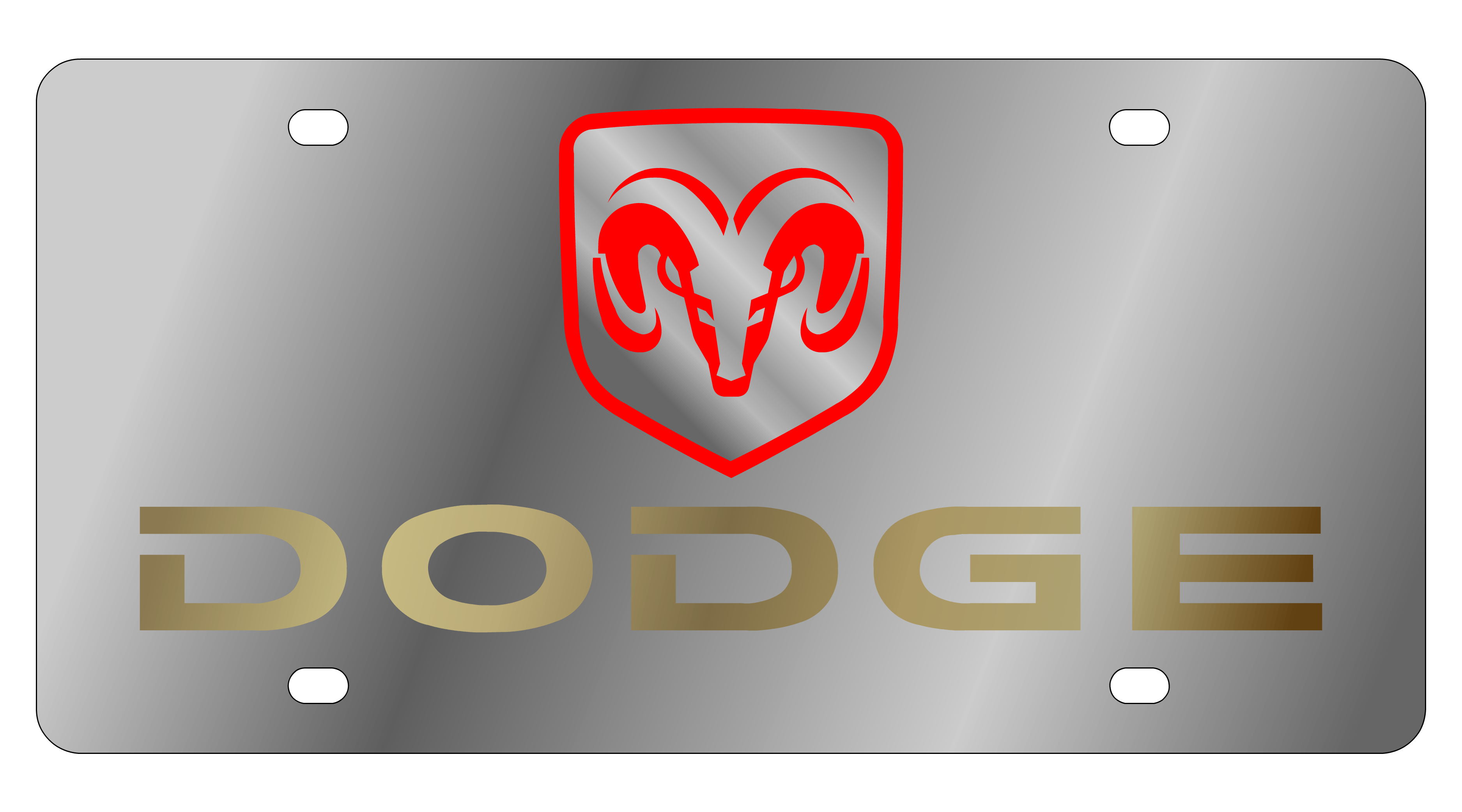 Dodge Stainless Steel License Plate