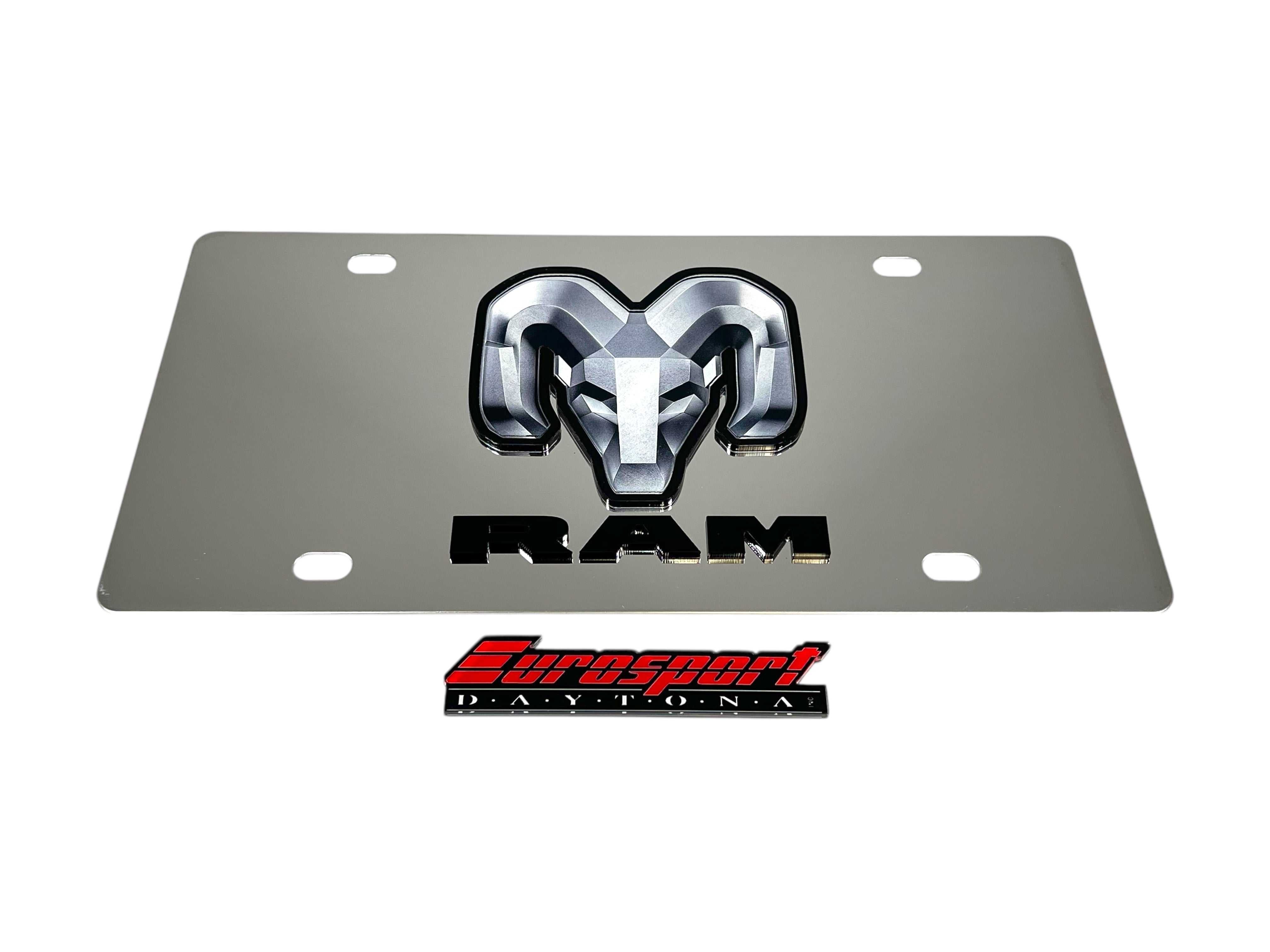 Ram Stainless Steel License Plate