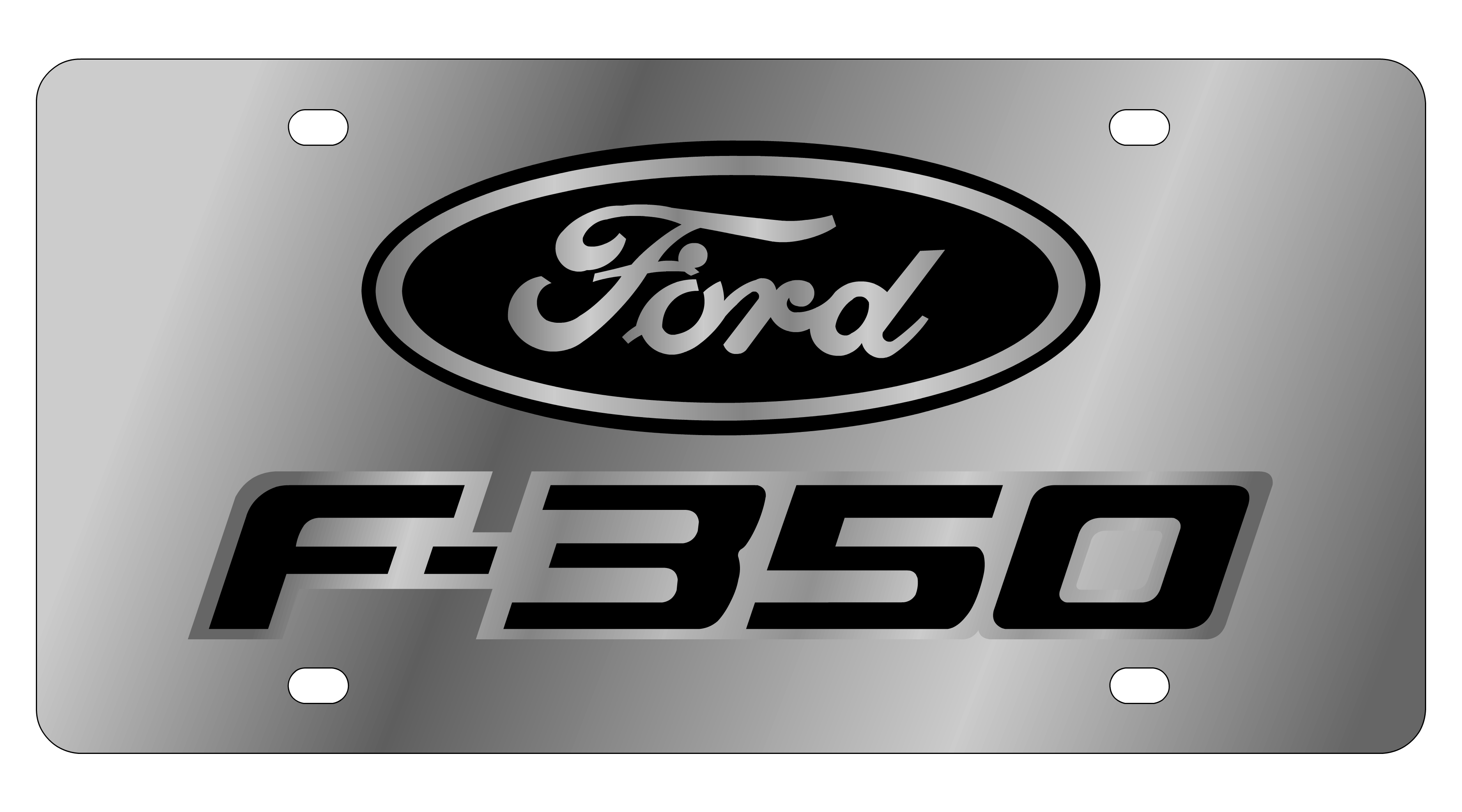 2009 Ford F-350 Stainless Steel License Plate