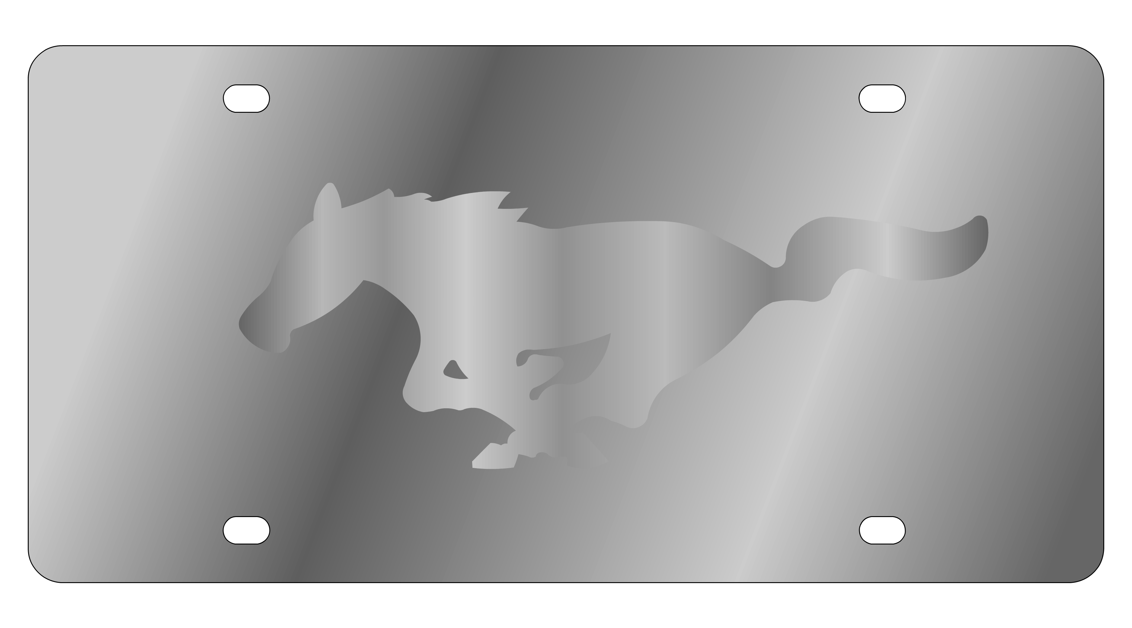 Ford Mustang Stainless Steel License Plate
