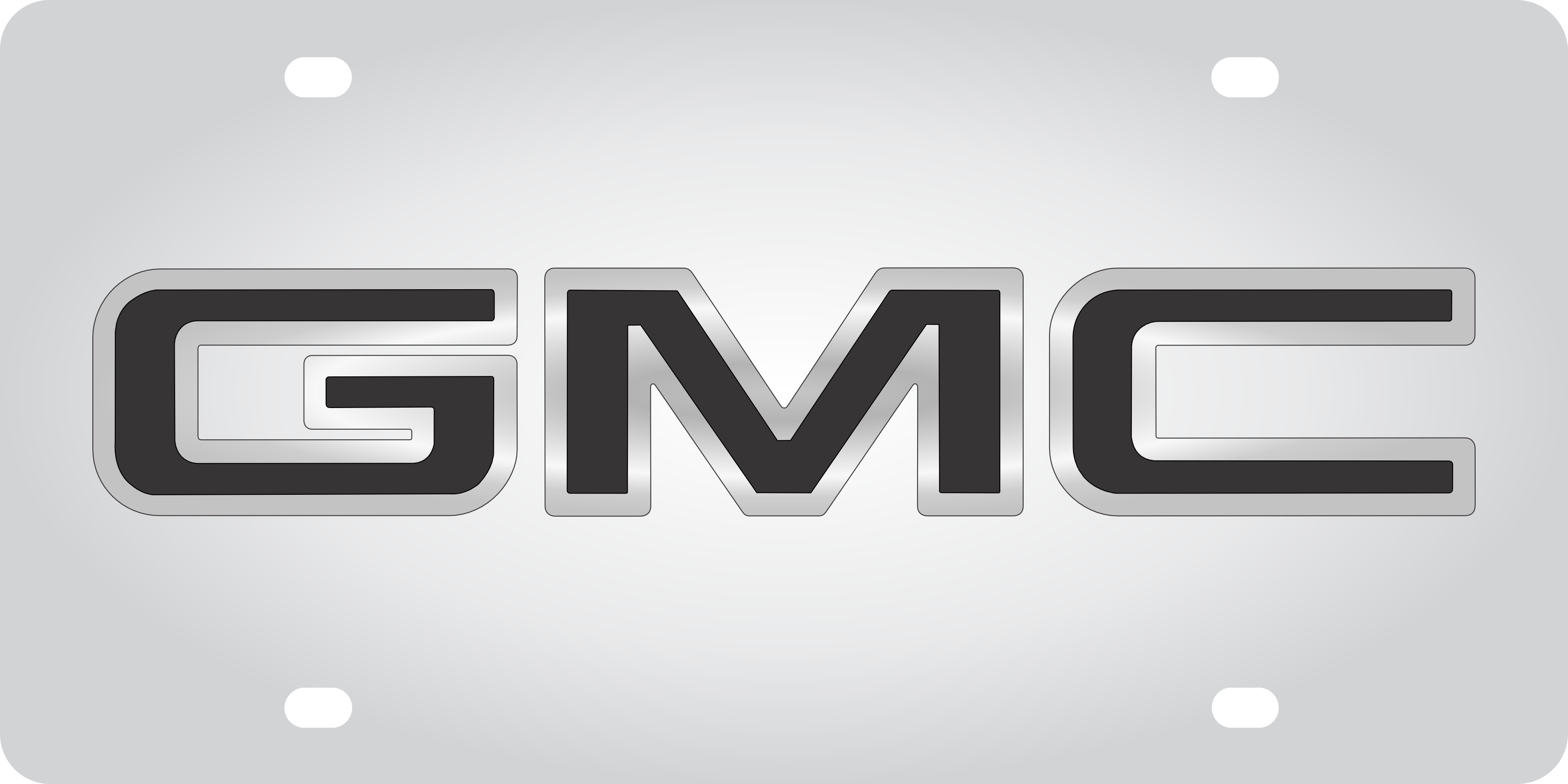GMC Stainless Steel License Plate