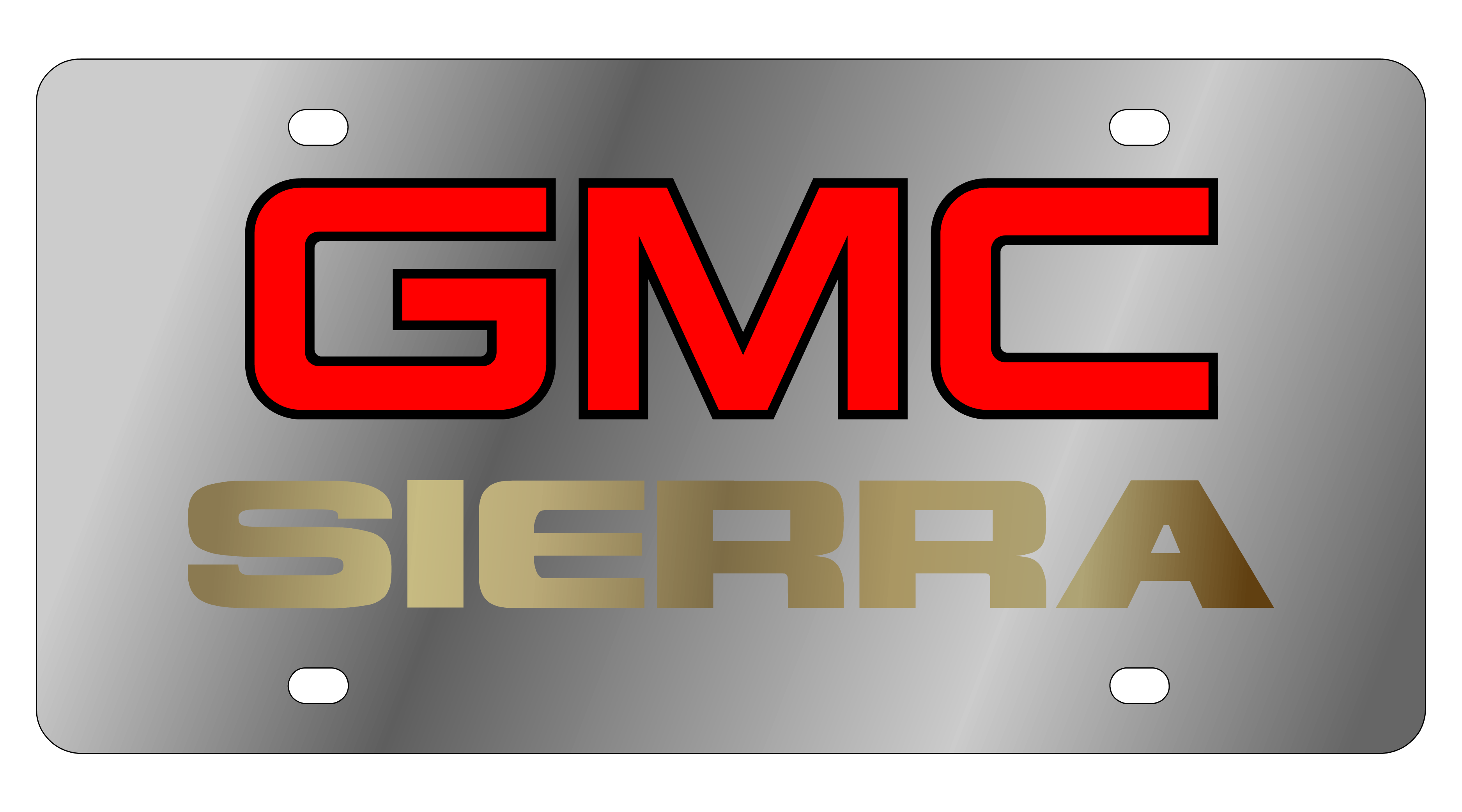 GMC Sierra Stainless Steel License Plate