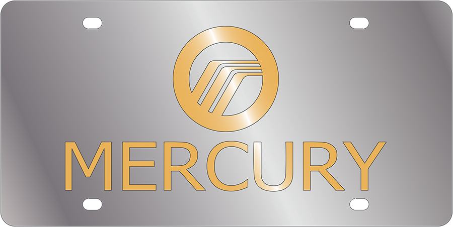 Mercury Stainless Steel License Plate
