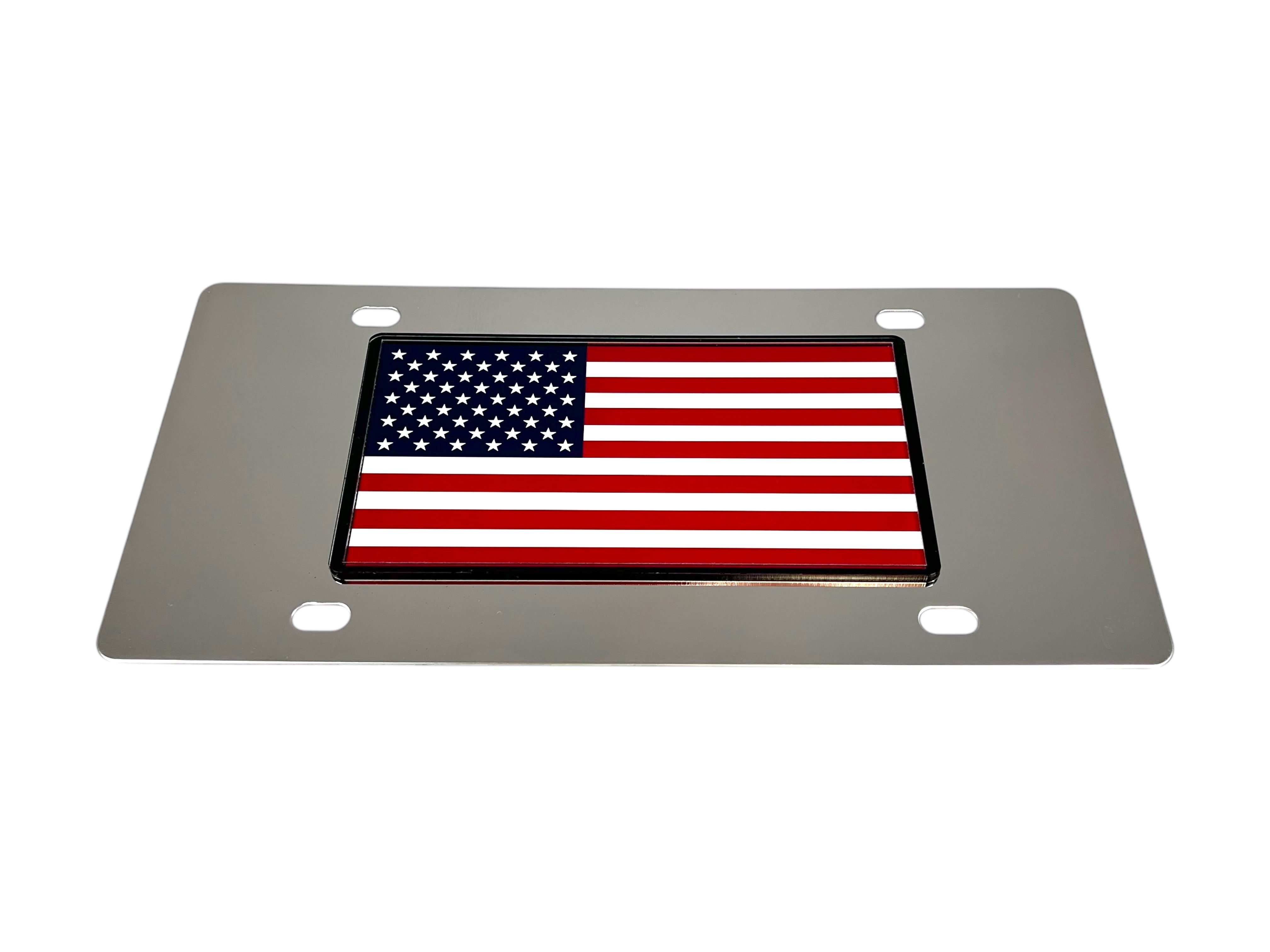 American Flag Full 50 Star License Plate