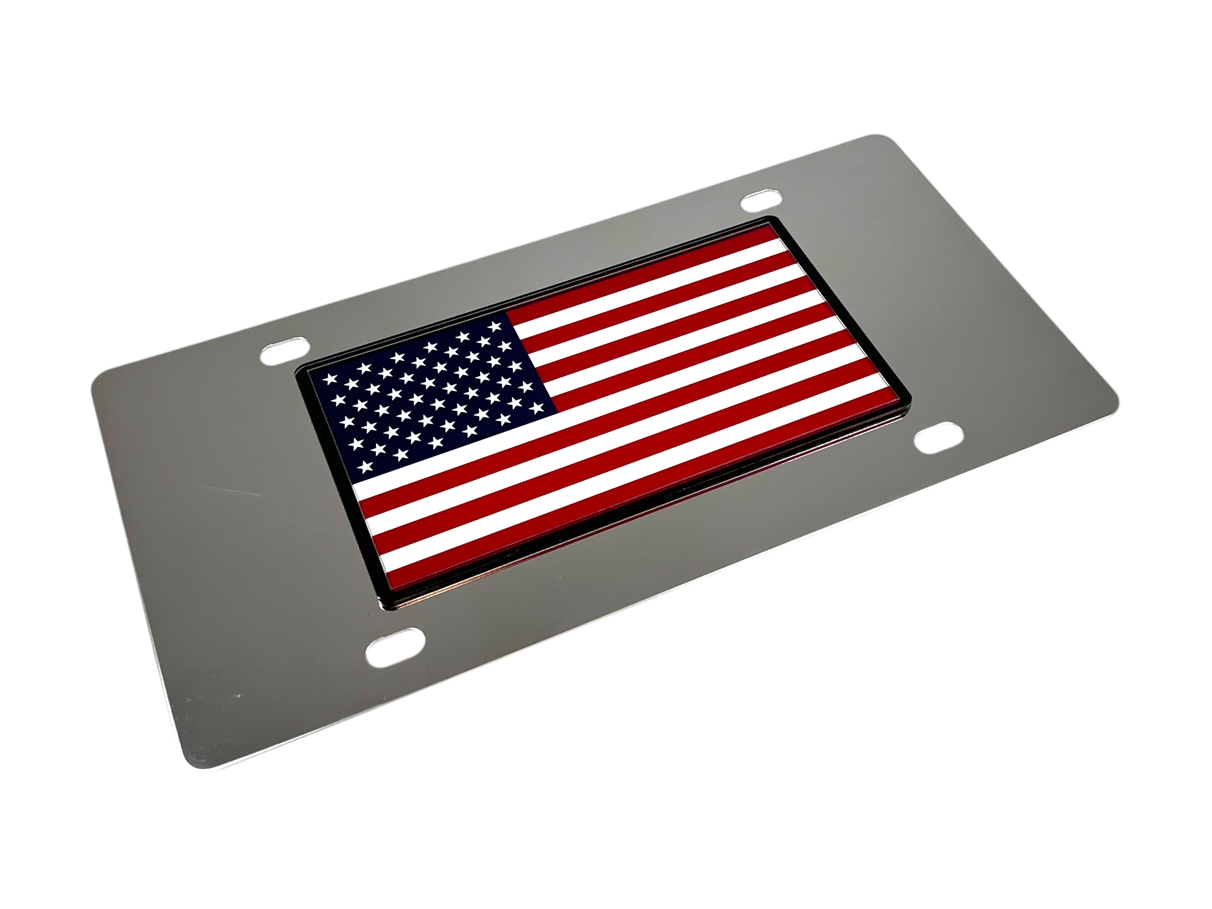 American Flag Full 50 Star License Plate