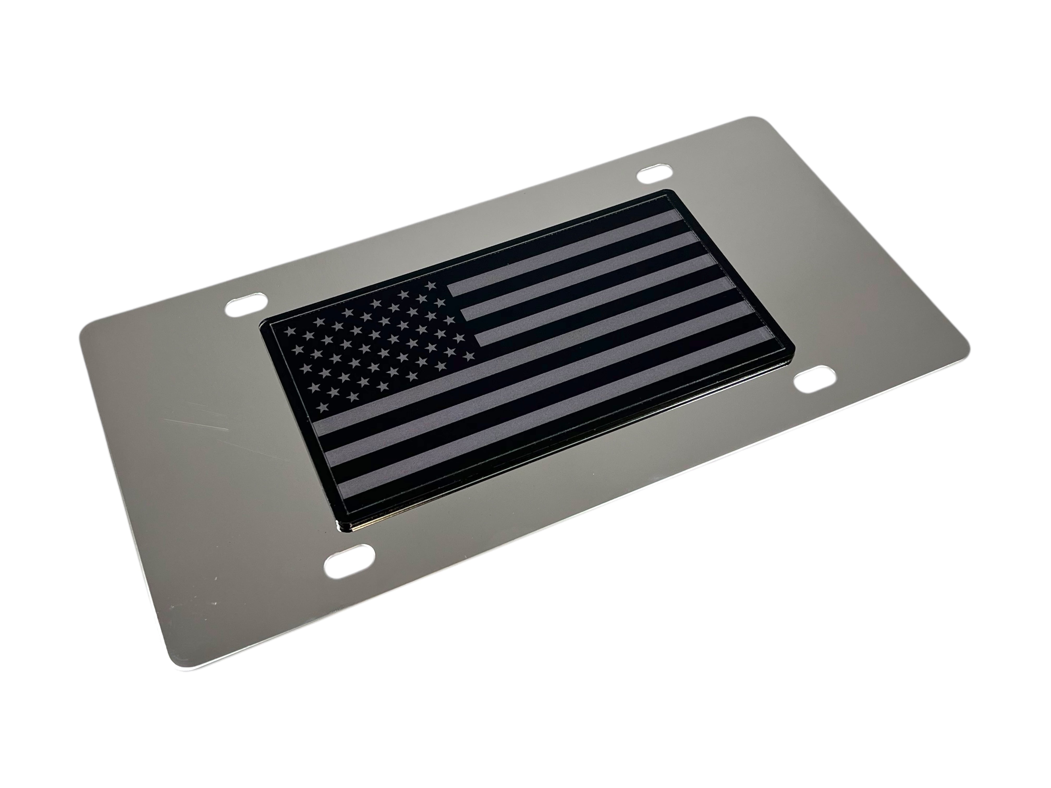 American Flag Full 50 Star License Plate