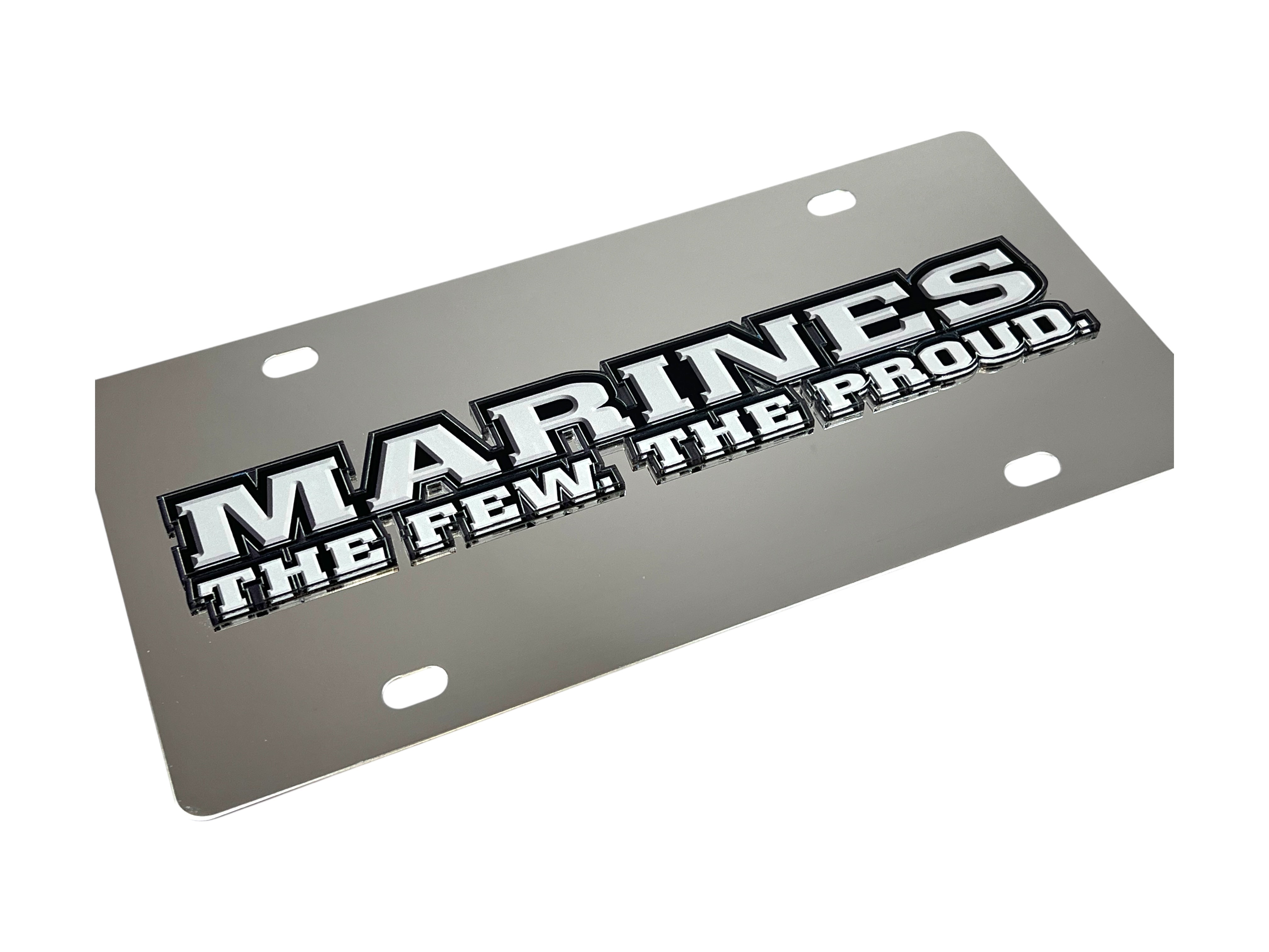 USMC Marines The Few The Proud Stainless Steel License Plate