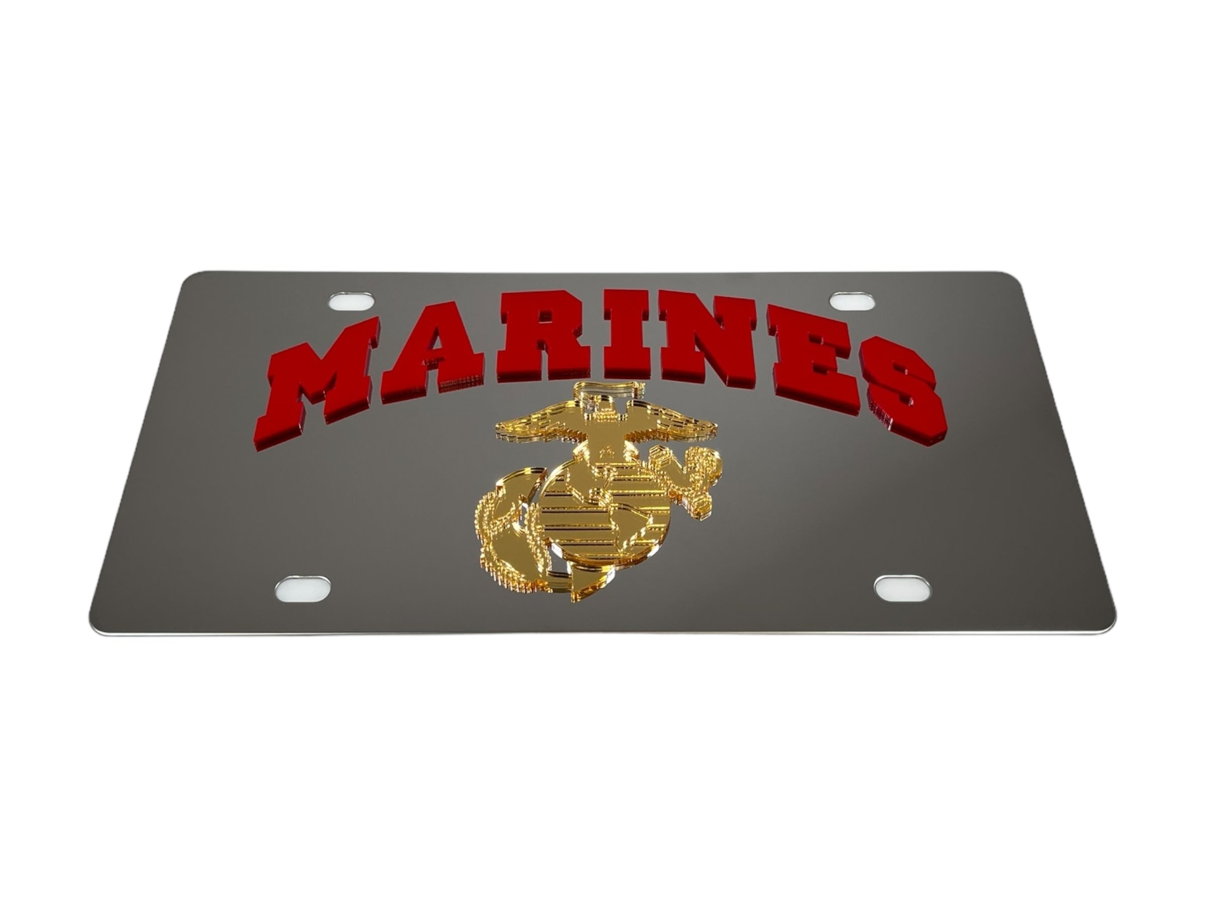 USMC "Marines" Stainless Steel License Plate