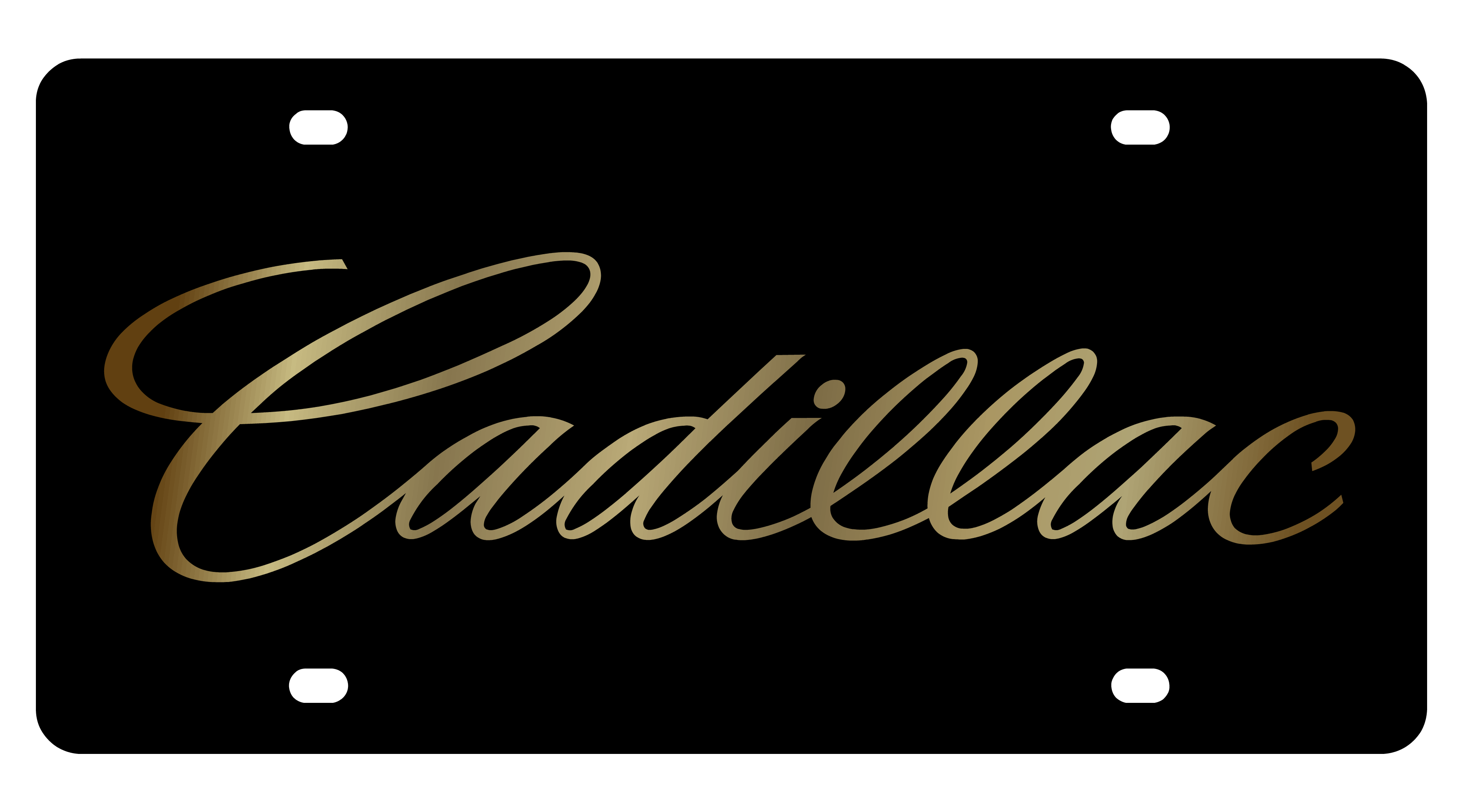 Cadillac Script Acrylic License plate