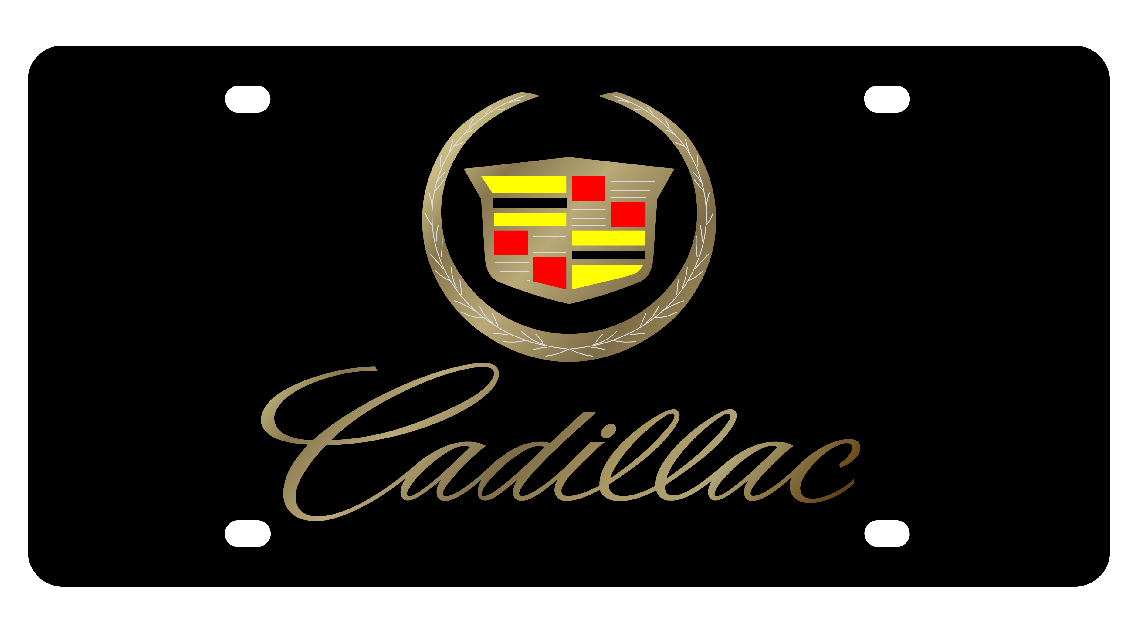 Cadillac Script Acrylic License Plate