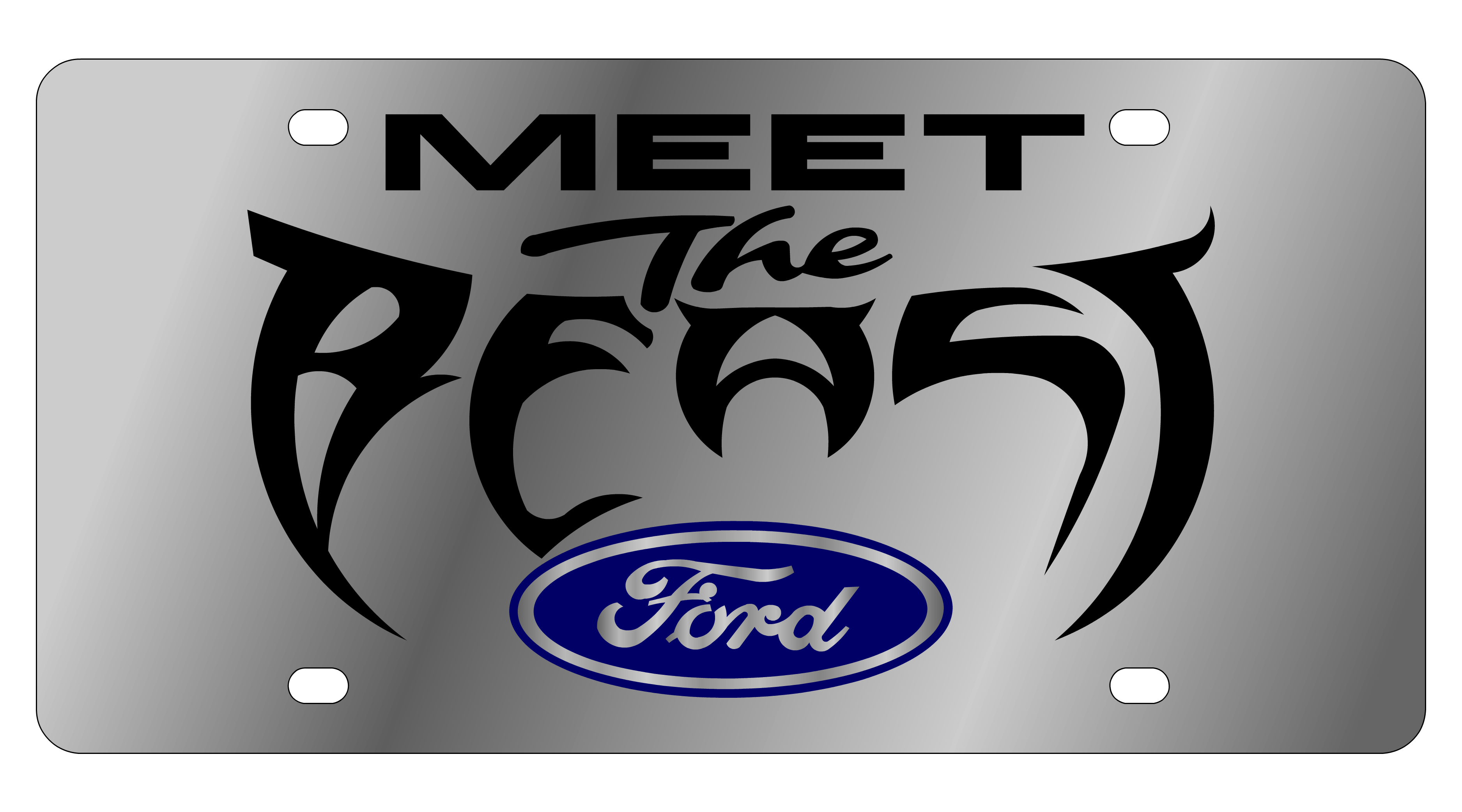 Ford Meet The Beast Acrylic License Plate