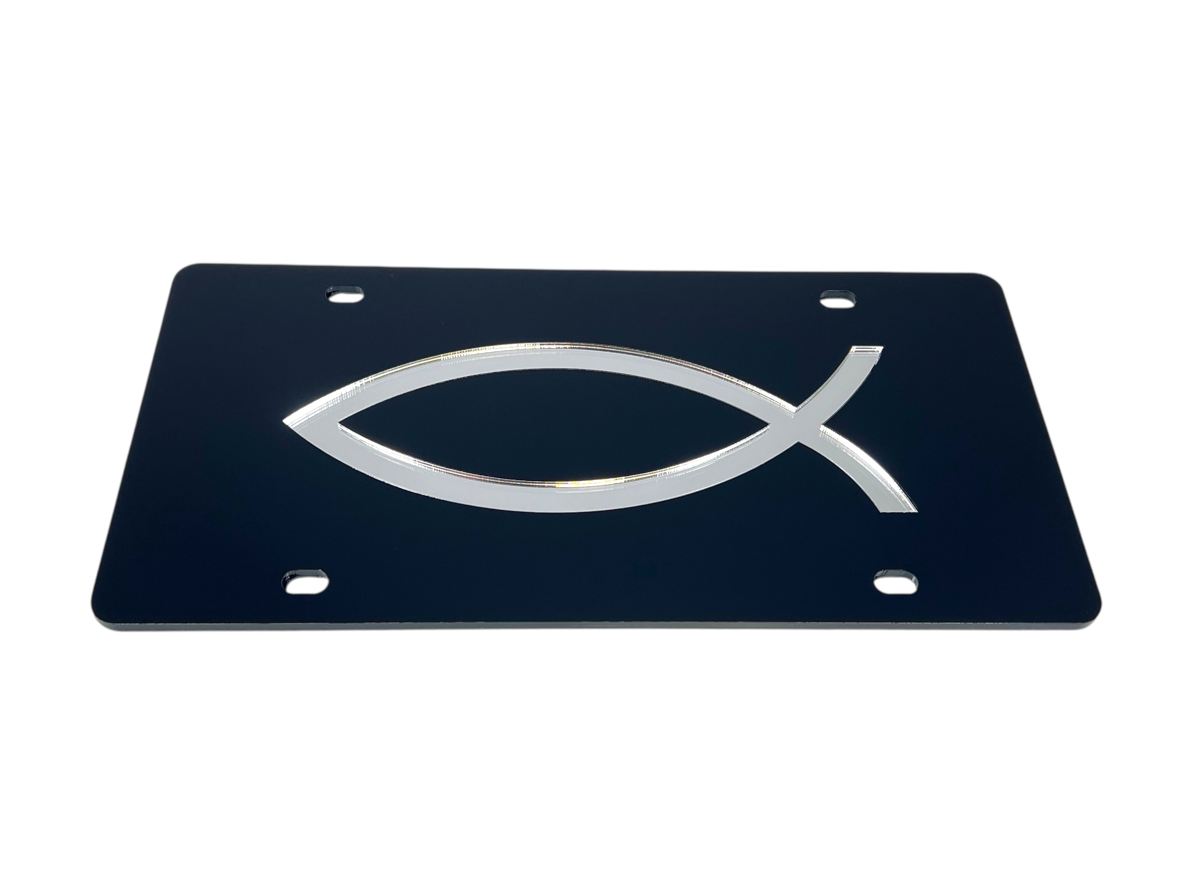 Christian Fish Acrylic License Plate