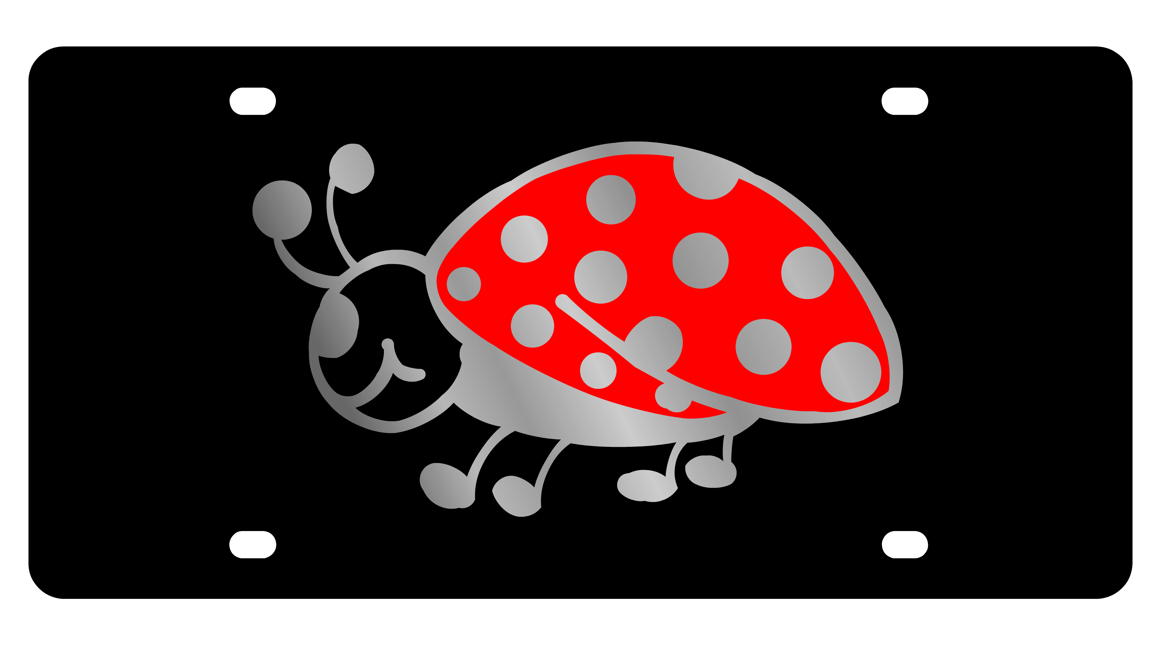Lady Bug Acrylic License Plate