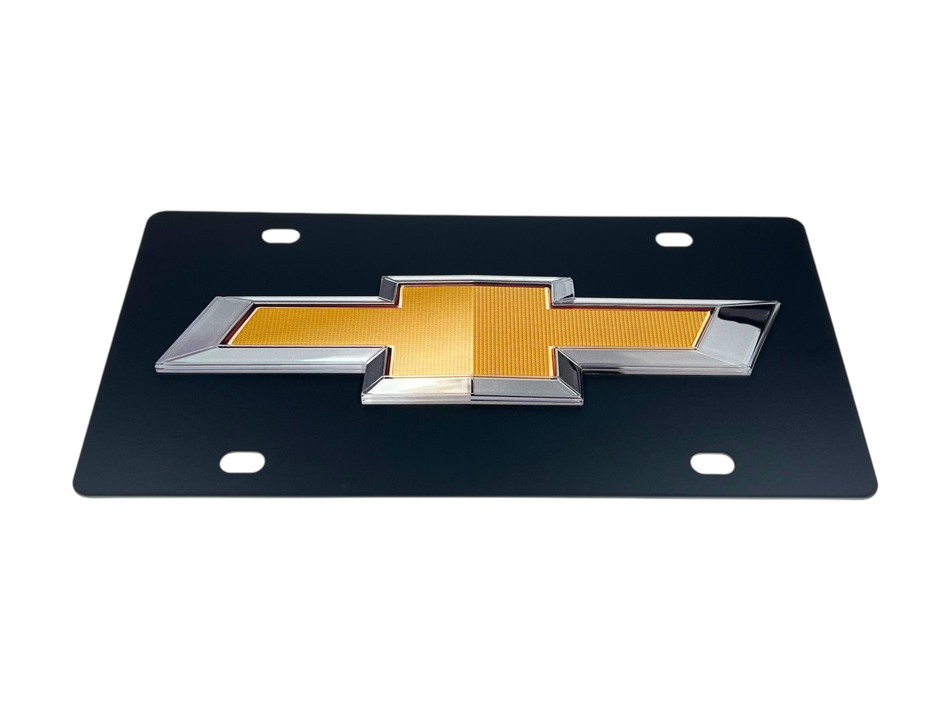 Chevrolet Bowtie Carbon Steel License Plate