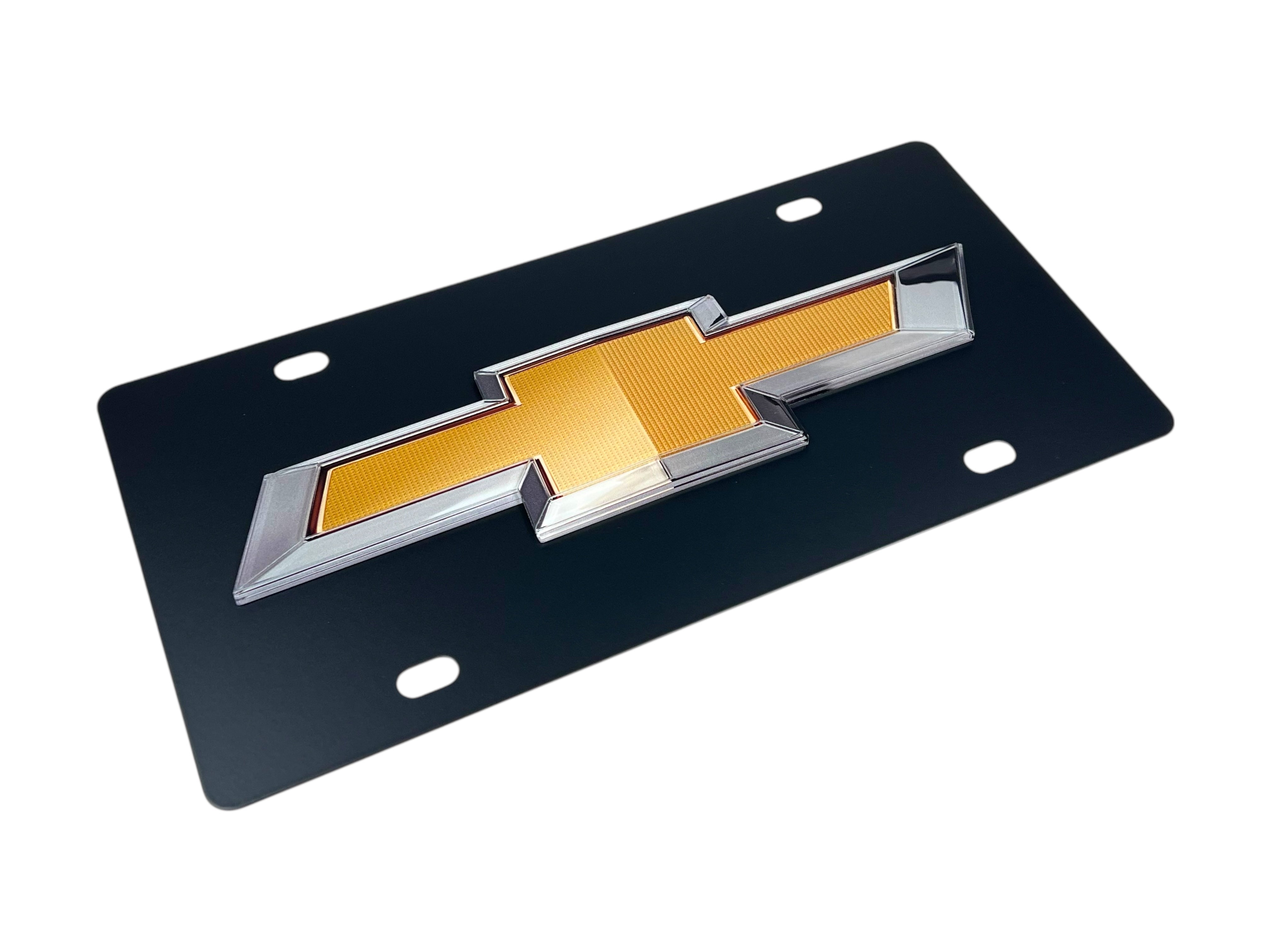 Chevrolet Bowtie Carbon Steel License Plate