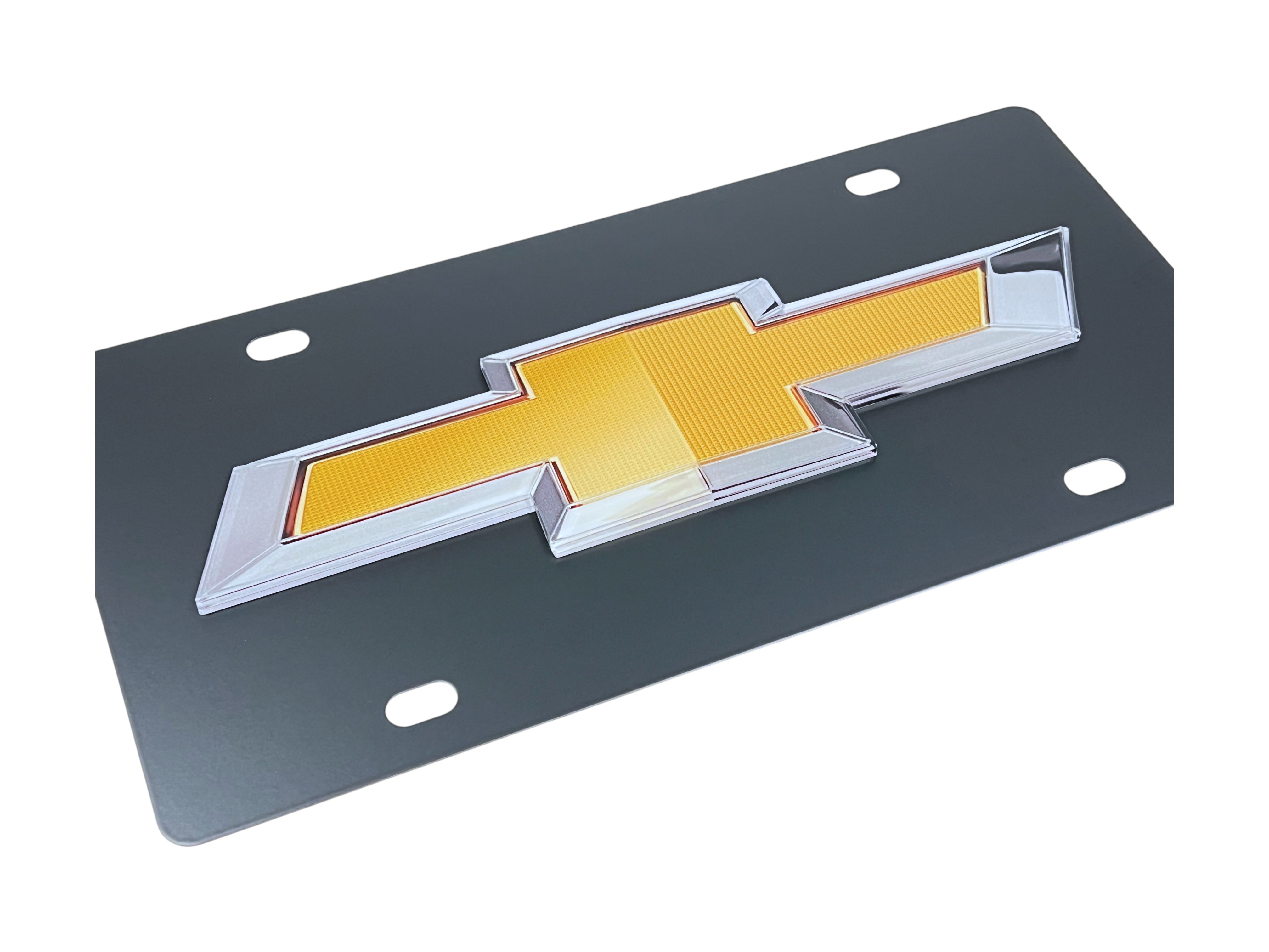 Chevrolet Bowtie Carbon Steel License Plate