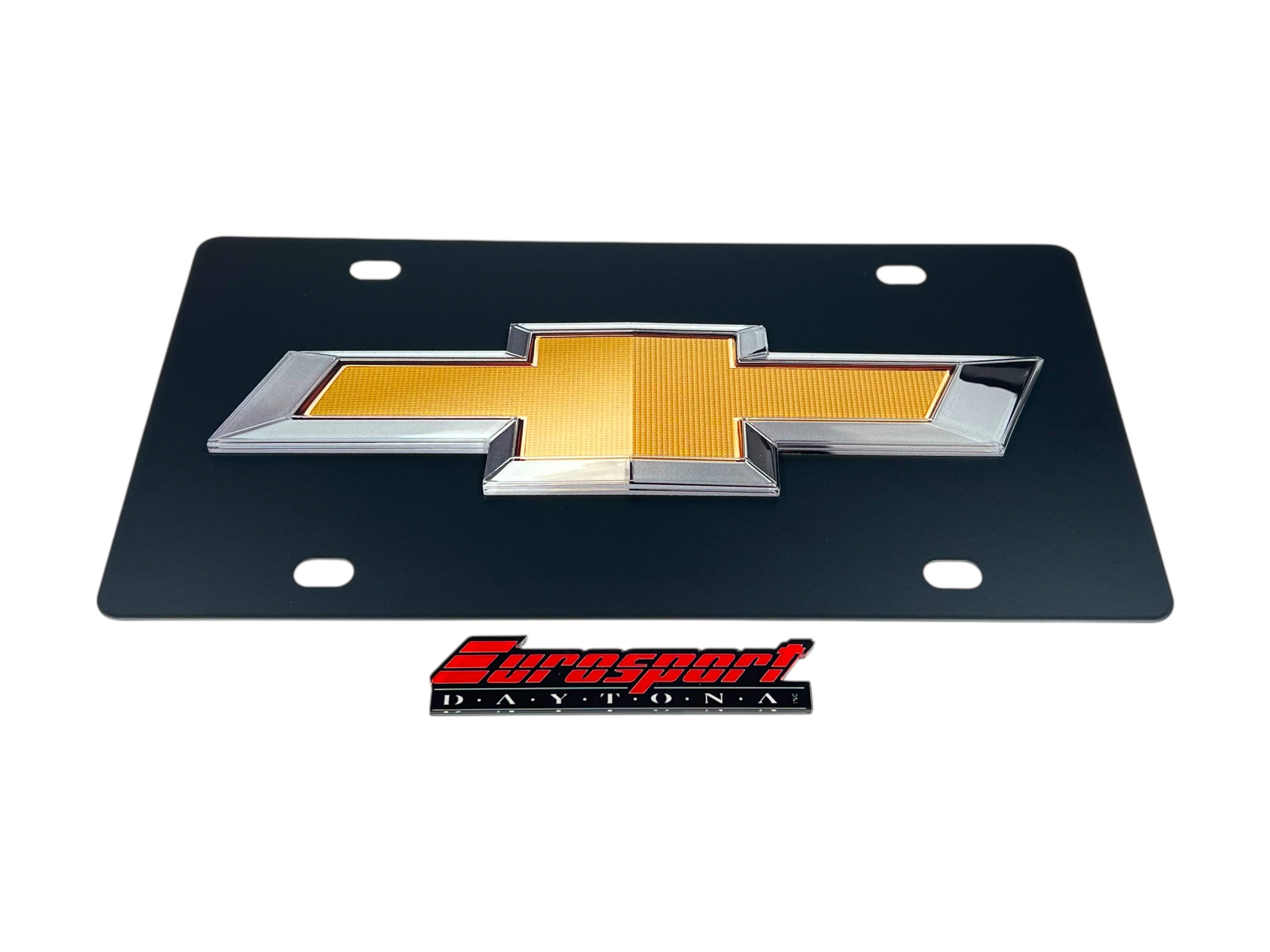Chevrolet Bowtie Carbon Steel License Plate