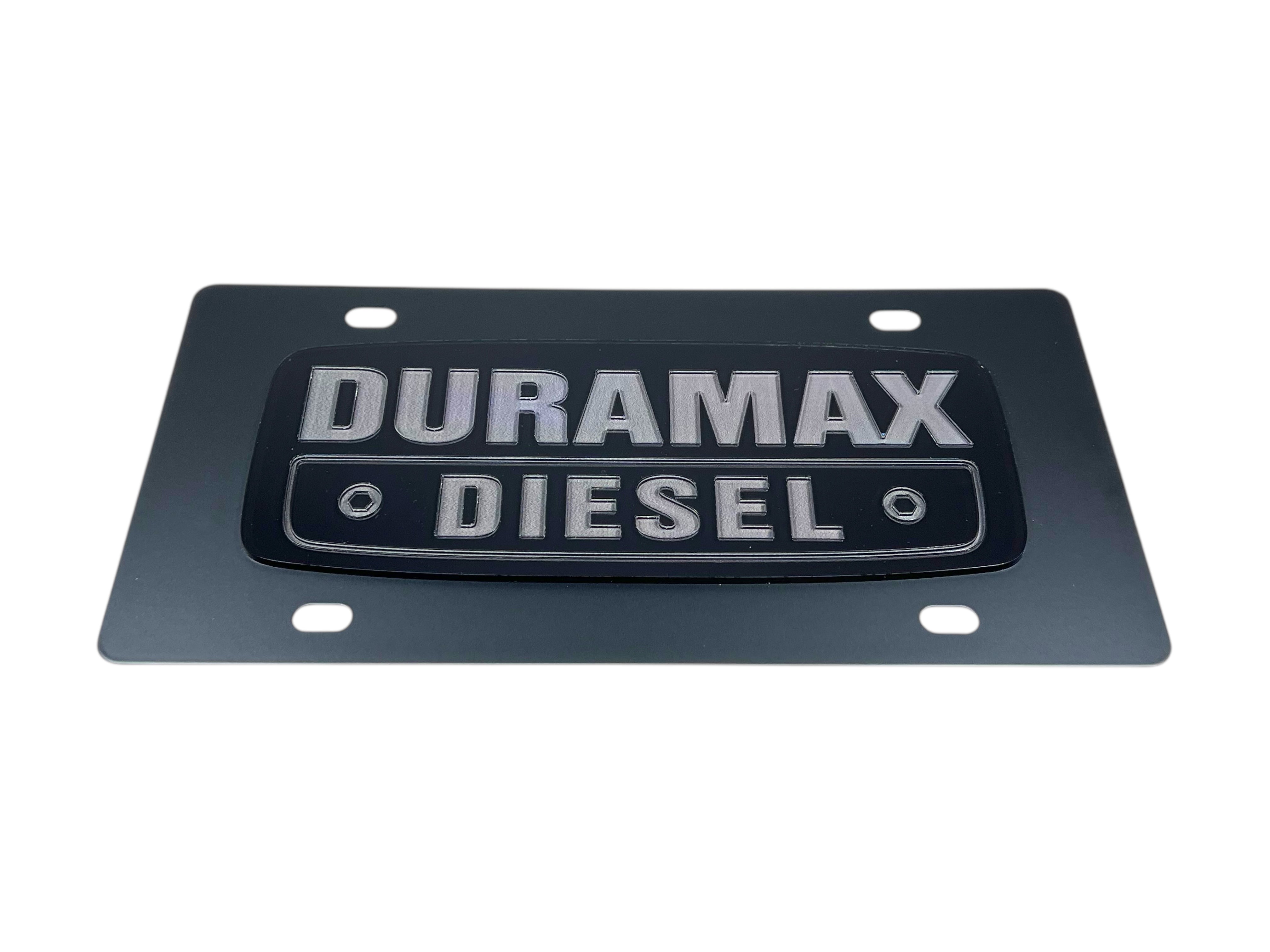 Duramax Diesel Blacked Out Carbon Steel License Plate
