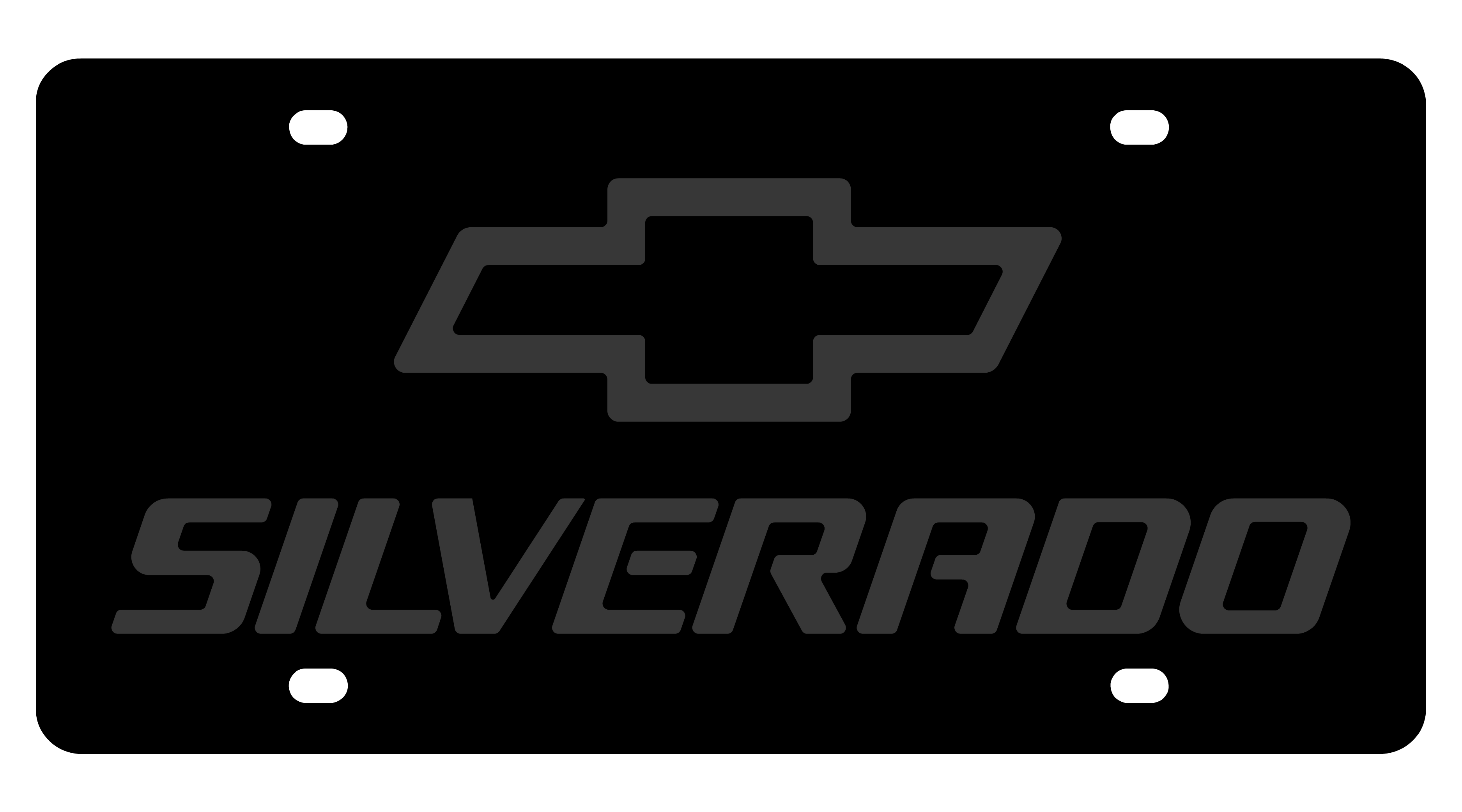 Chevrolet Silverado Carbon Steel License Plate
