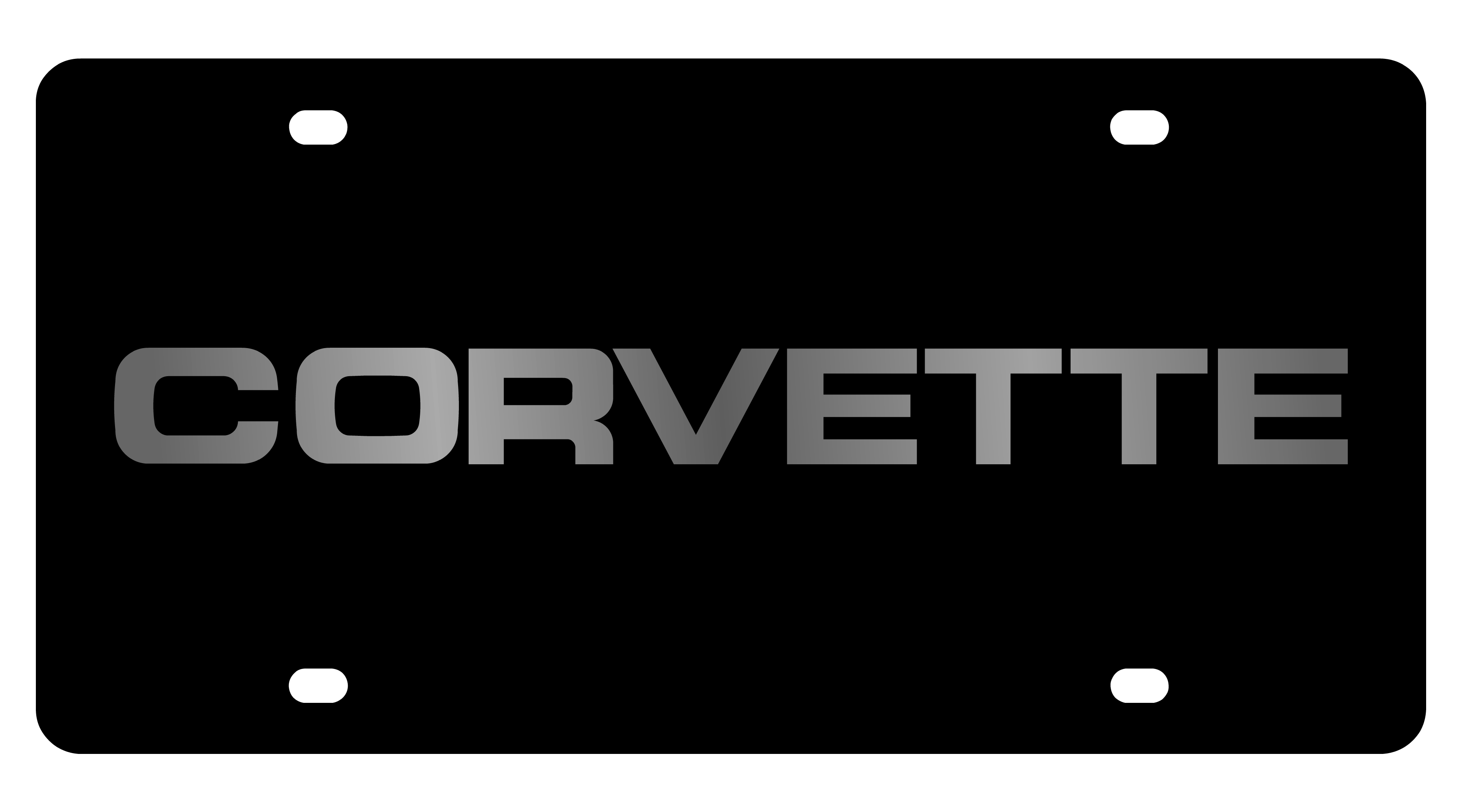 Chevrolet Corvette Carbon Steel License Plate