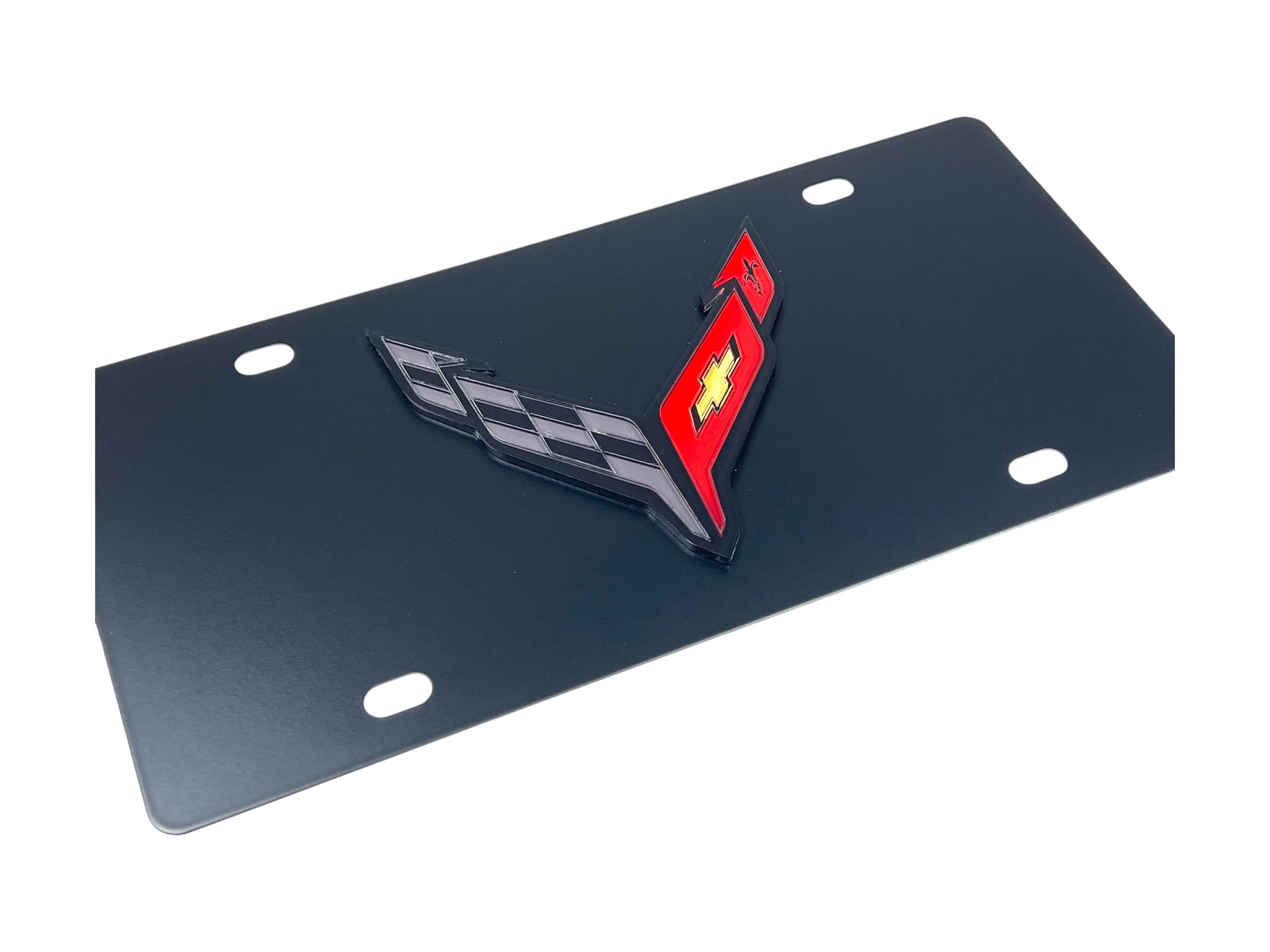 Chevrolet Corvette C8 Carbon Steel License Plate