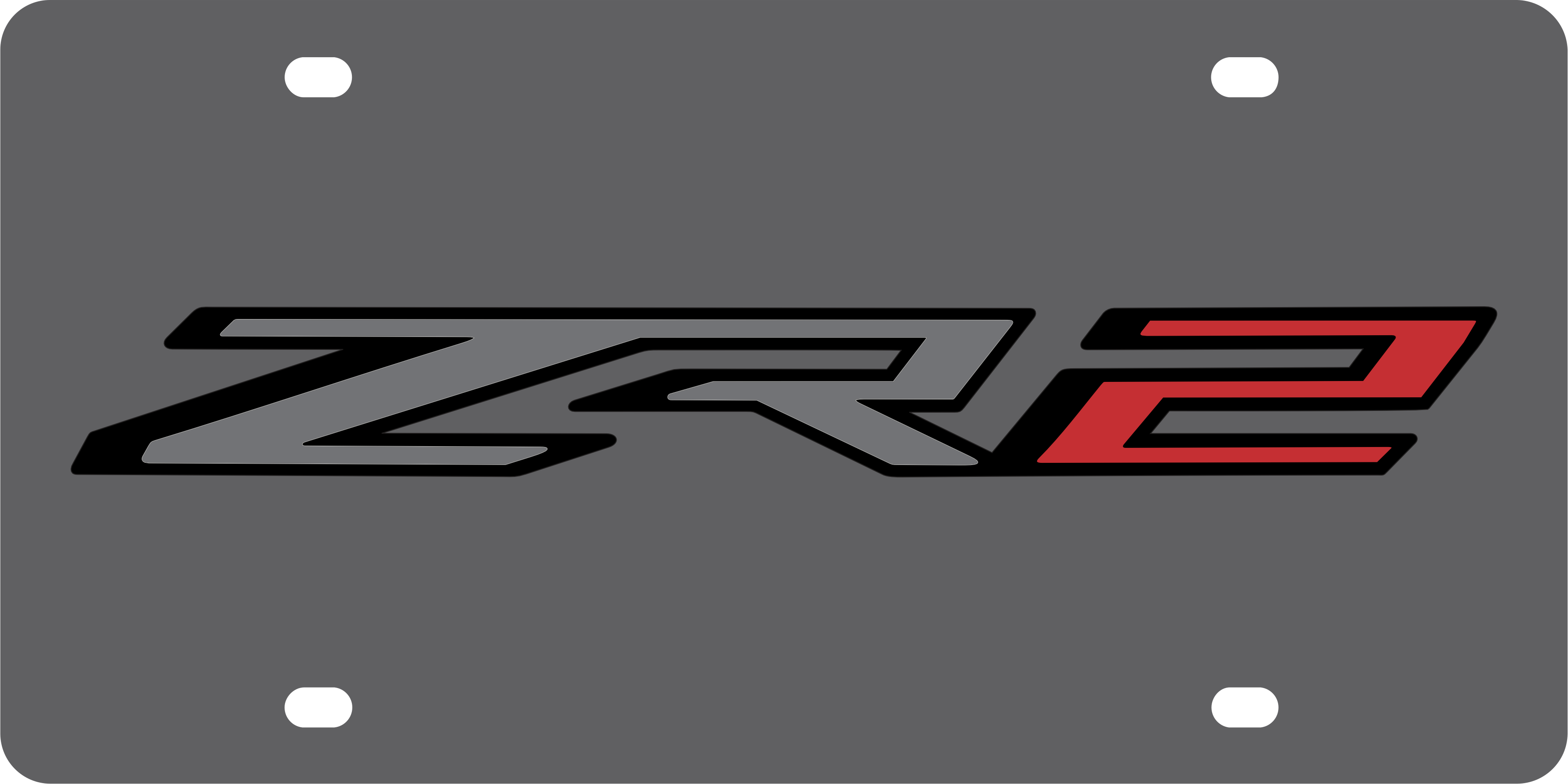 Chevrolet ZR2 Carbon Steel License Plate