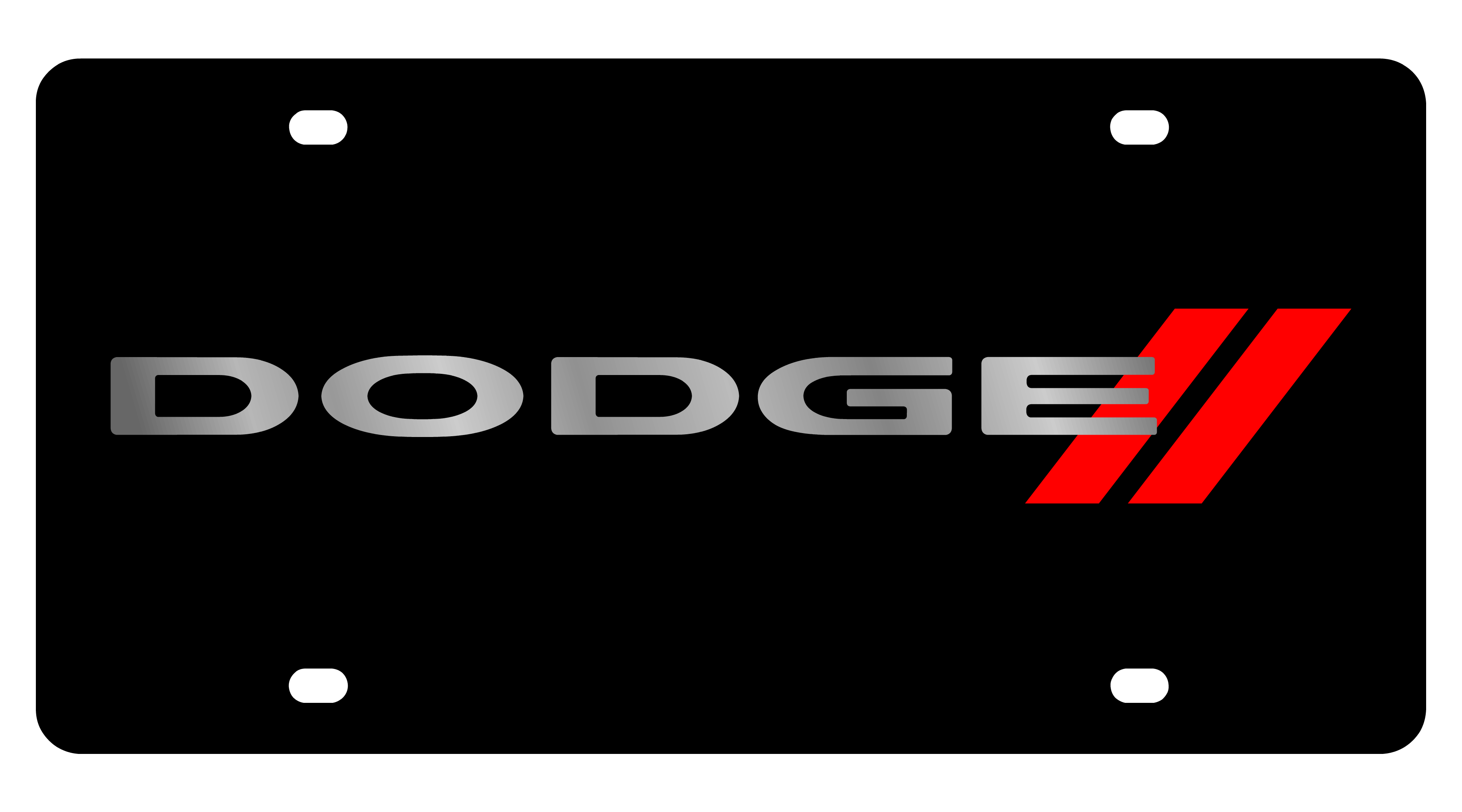 2009 Dodge Stripes Carbon Steel License Plate