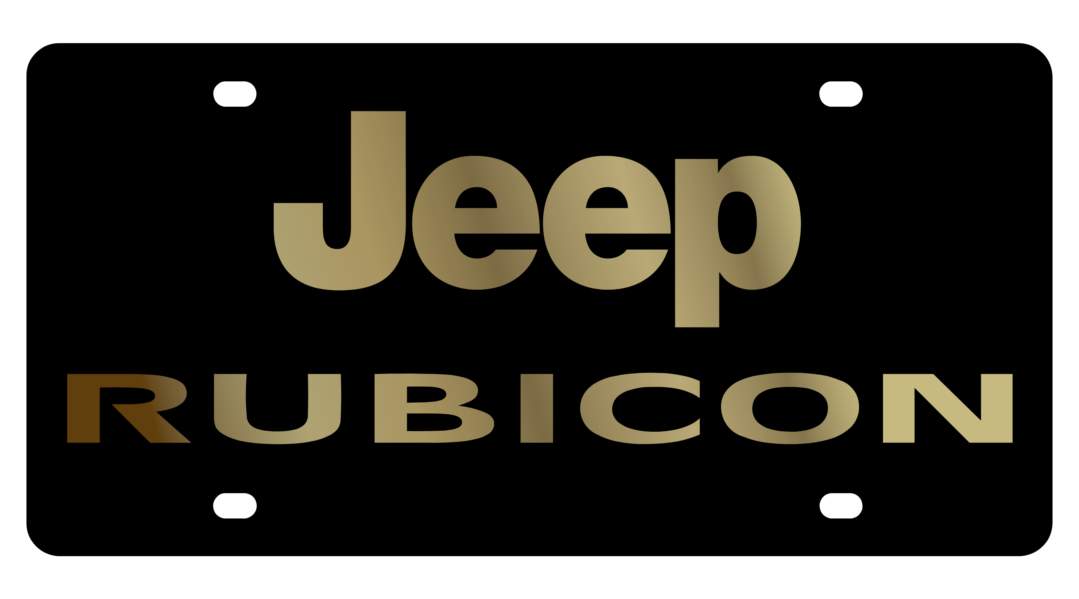 Jeep Rubicon Carbon Steel License Plate