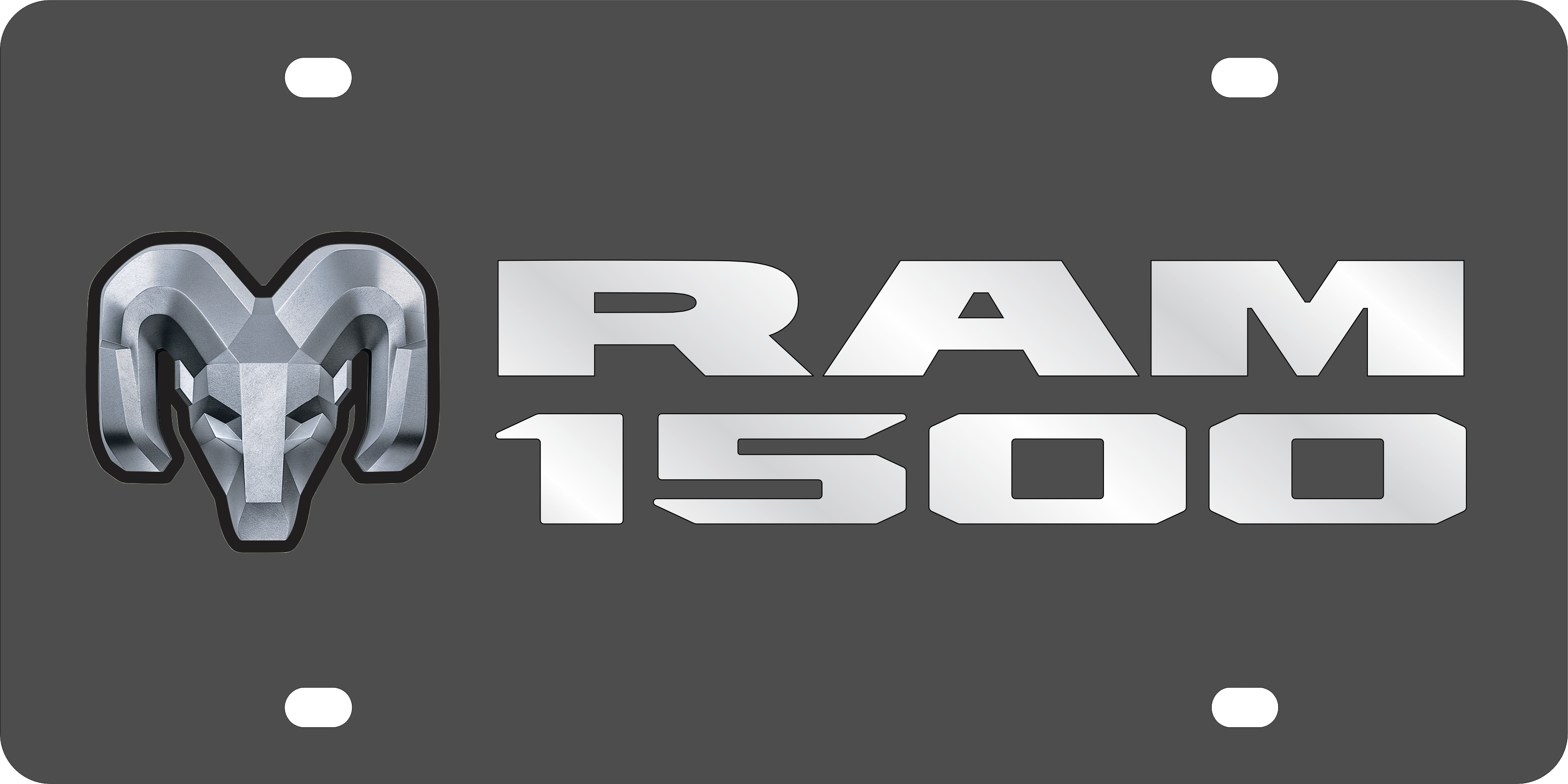 Dodge Ram 1500 Carbon Steel License Plate