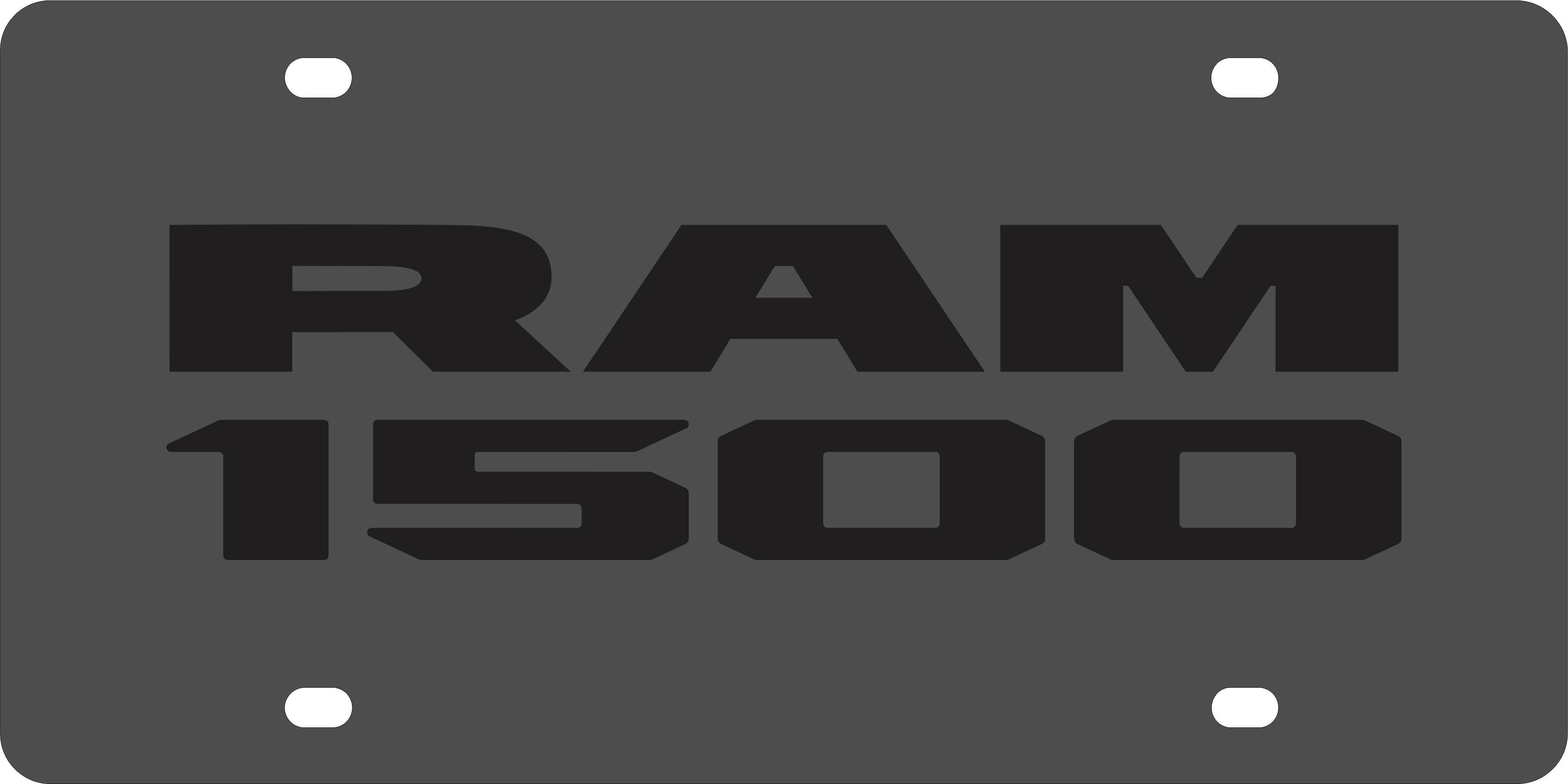 Dodge Ram 1500 Carbon Steel License Plate