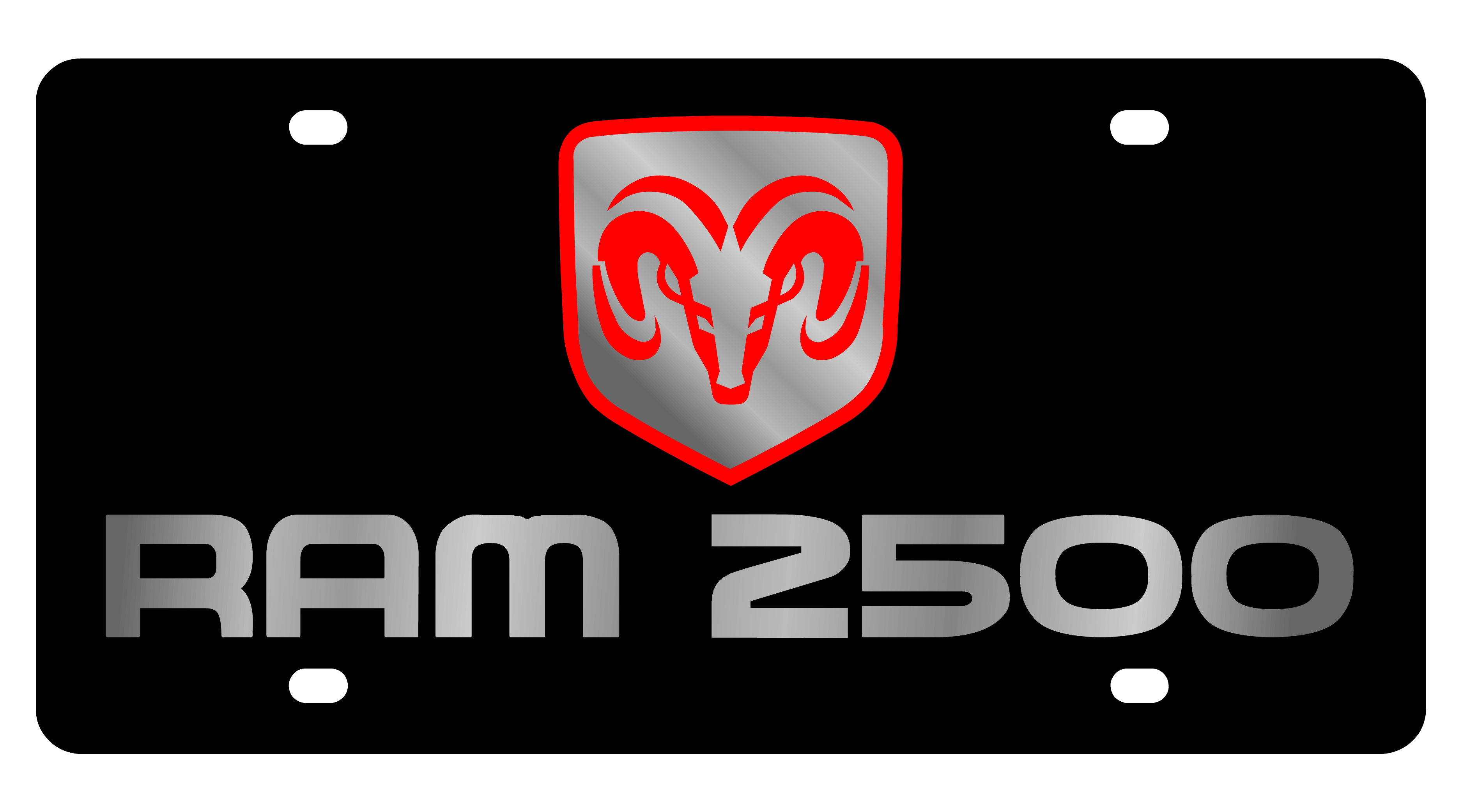Dodge Ram 2500 Carbon Steel License Plate