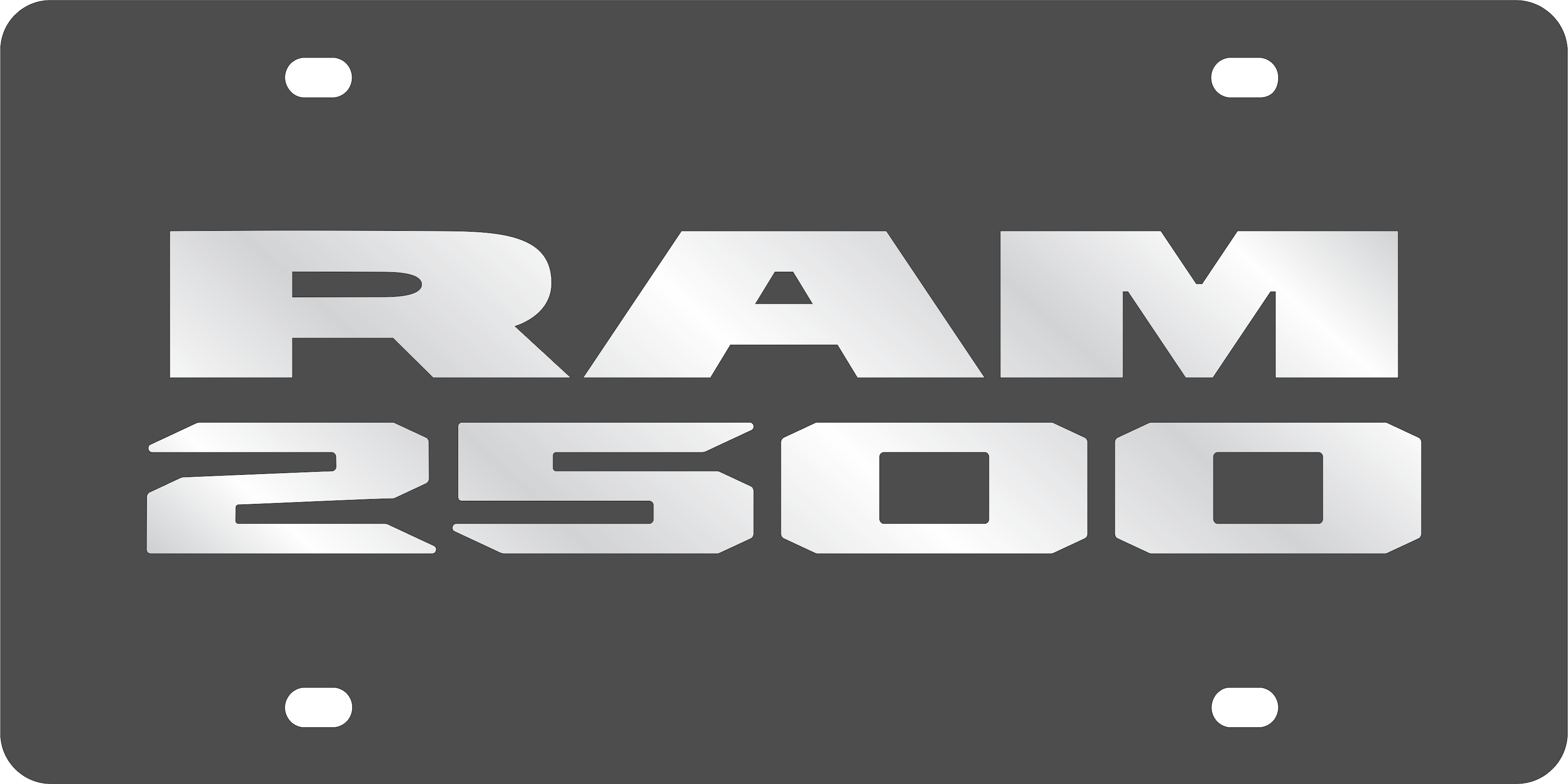 Dodge Ram 2500 Carbon Steel License Plate