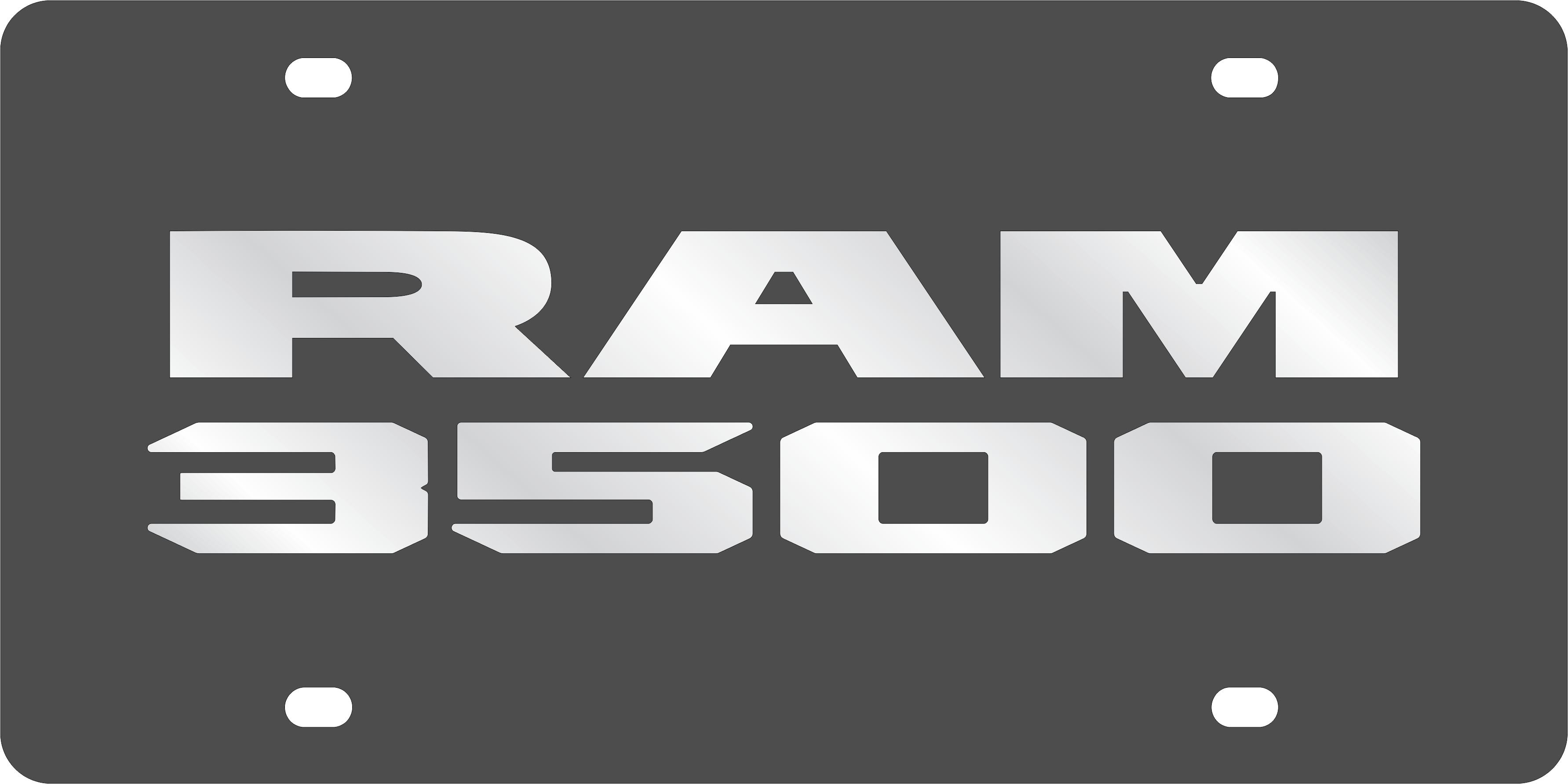 Dodge Ram 3500 Carbon Steel License Plate