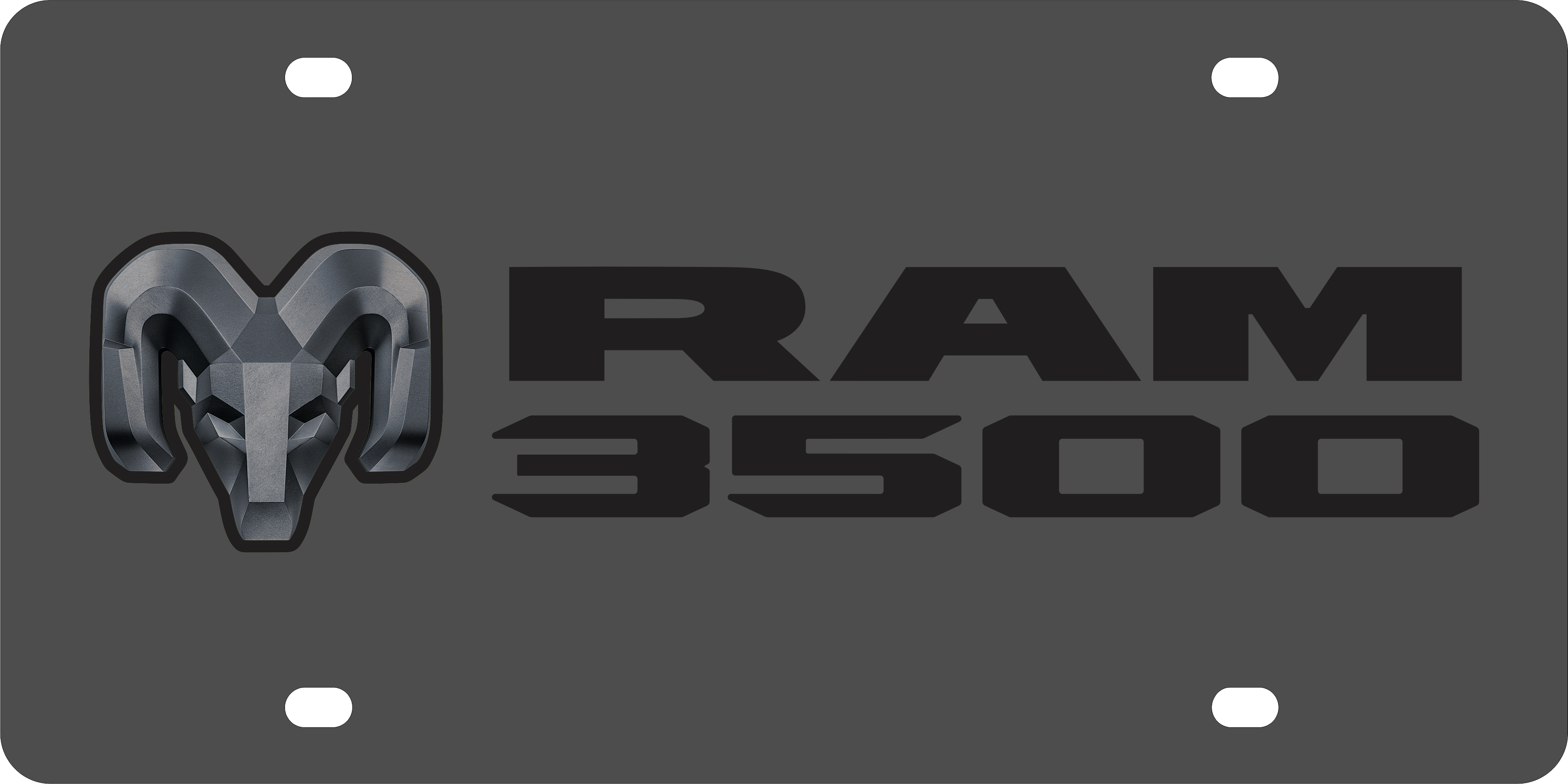 Dodge Ram 3500 Carbon Steel License Plate