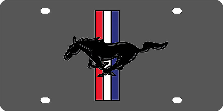 Ford Mustang Retro Carbon Steel License Plate