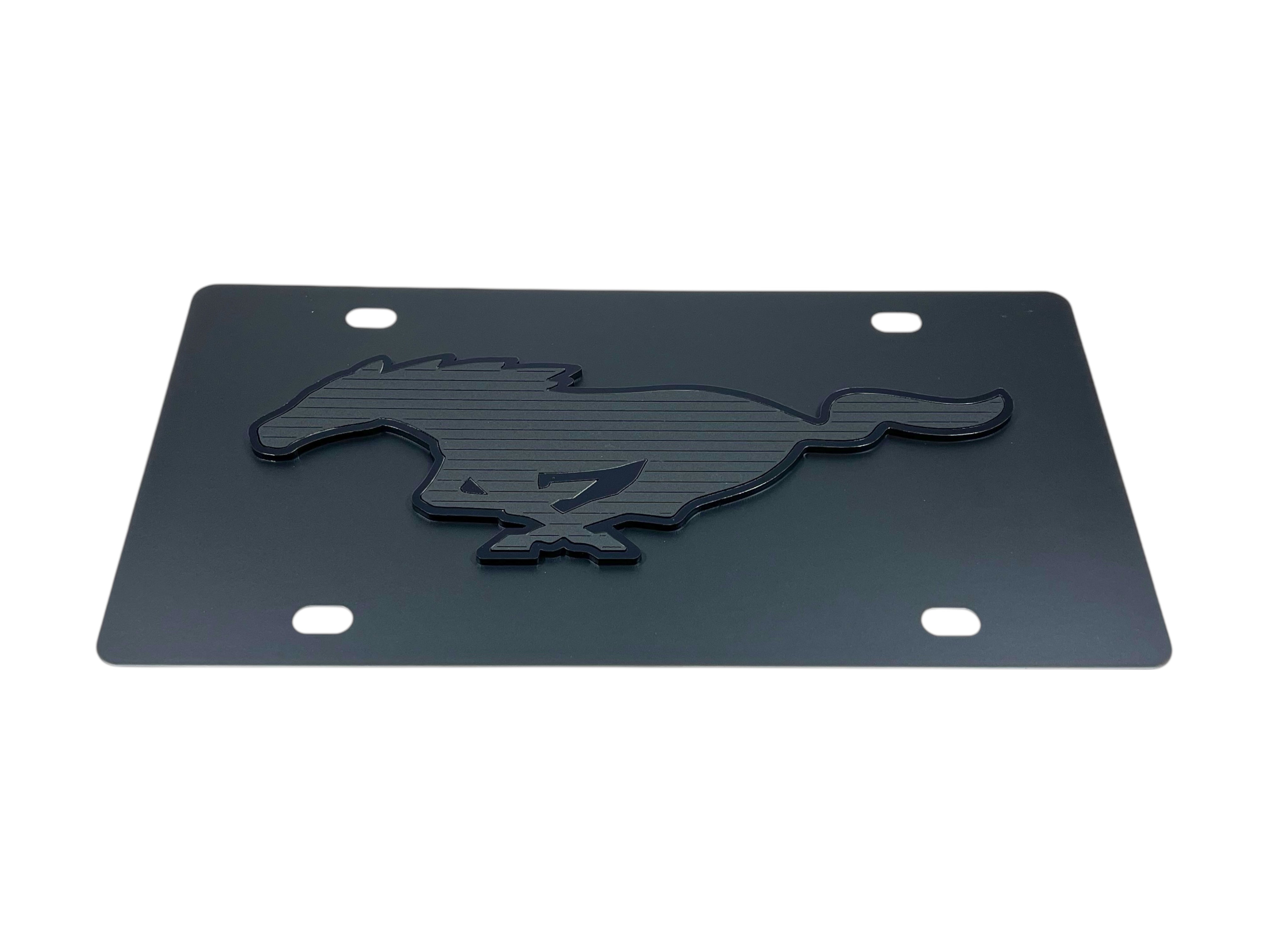 Ford Mustang Mach-E Blacked Out Carbon Steel License Plate