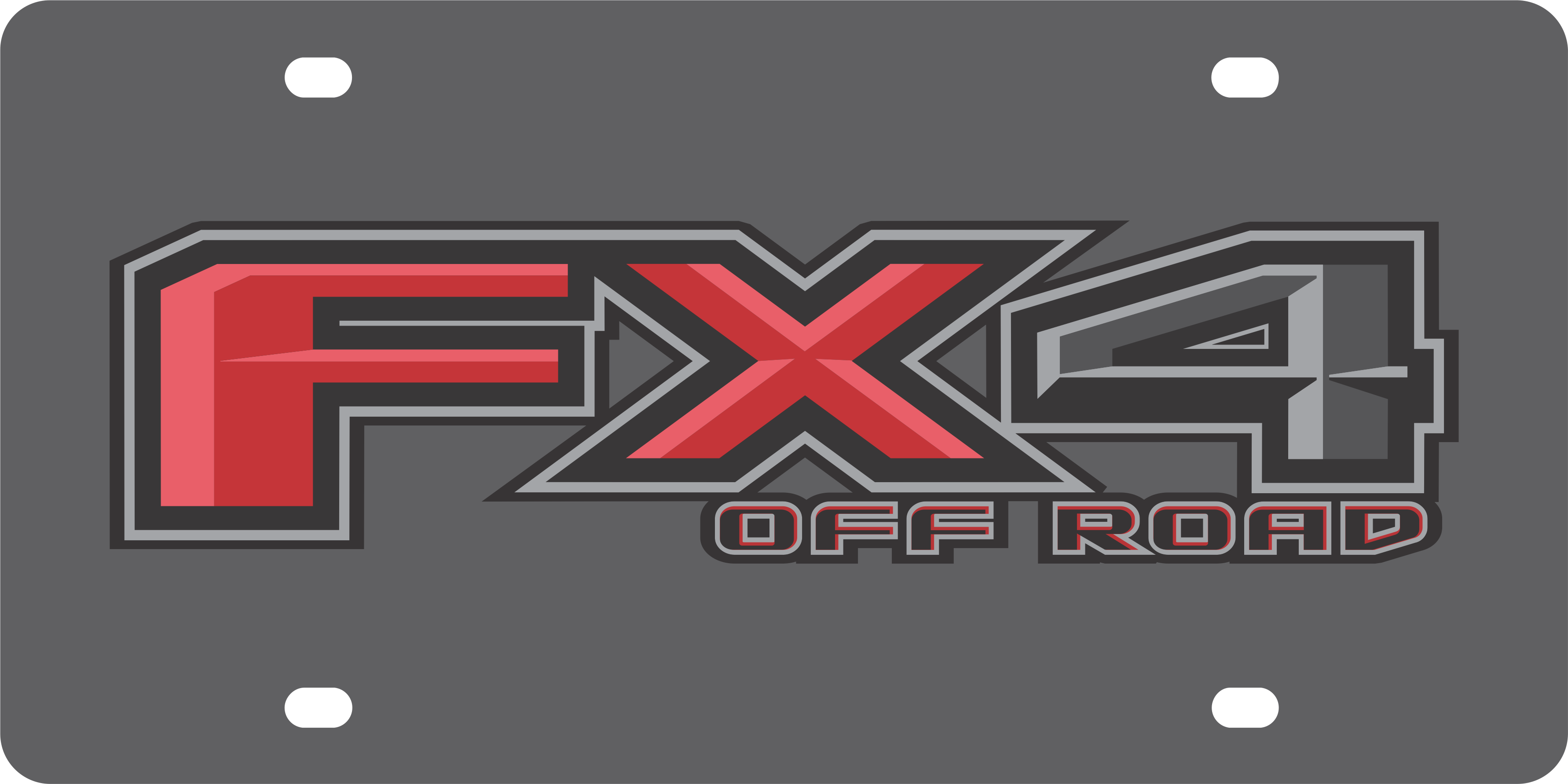 Ford FX4 Carbon Steel License Plate